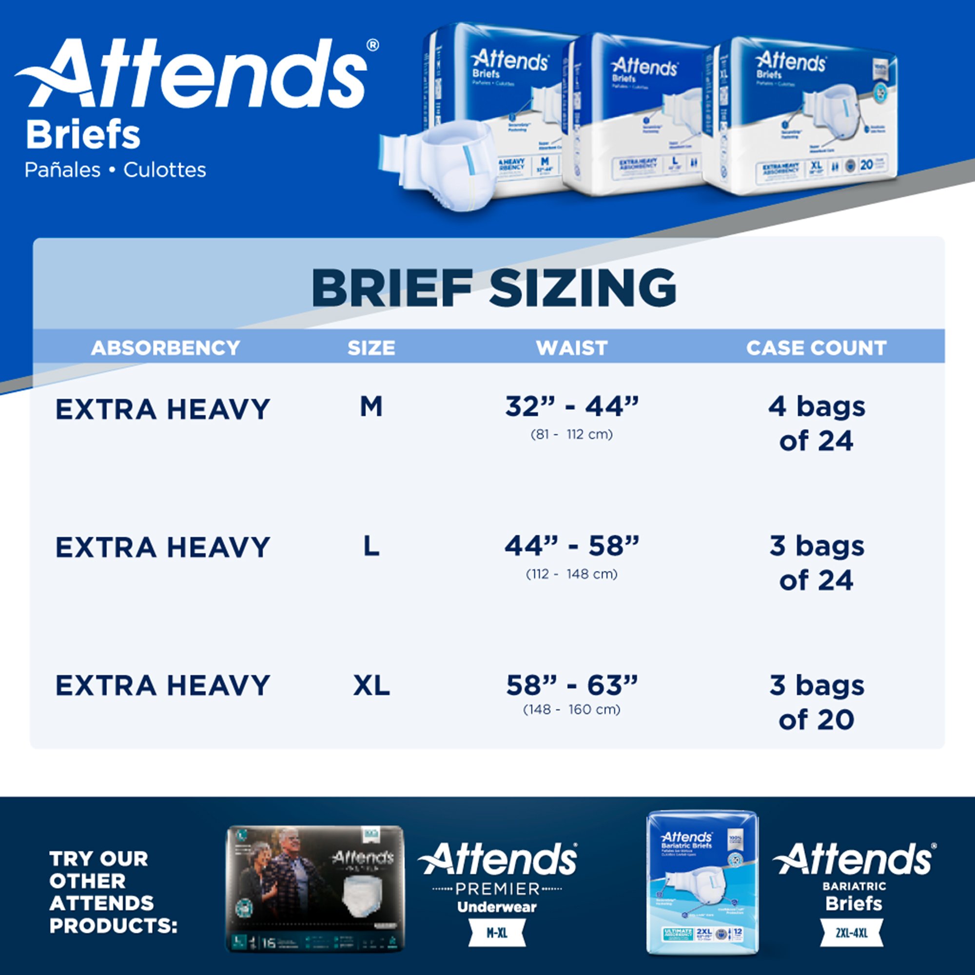 Attends® Extra Heavy Absorbency Briefs, Medium - Image 6