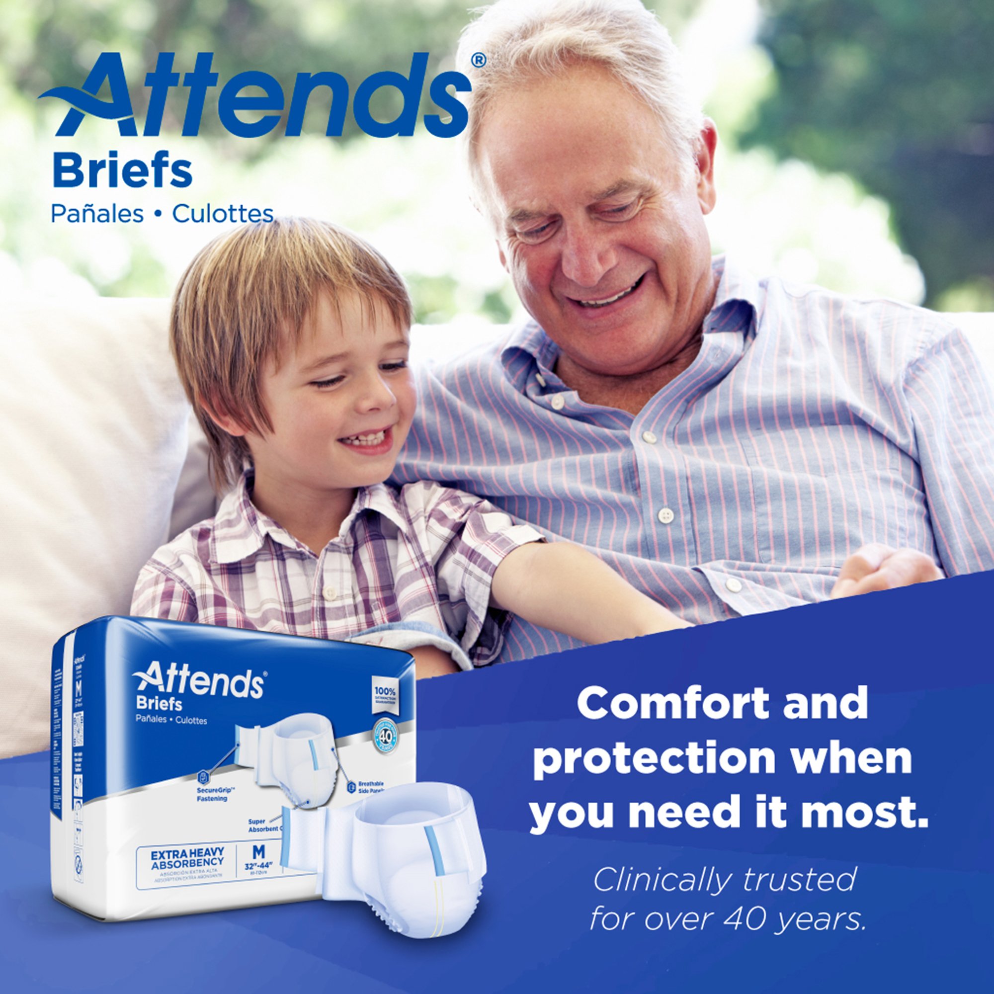 Attends® Extra Heavy Absorbency Briefs, Medium - Image 9