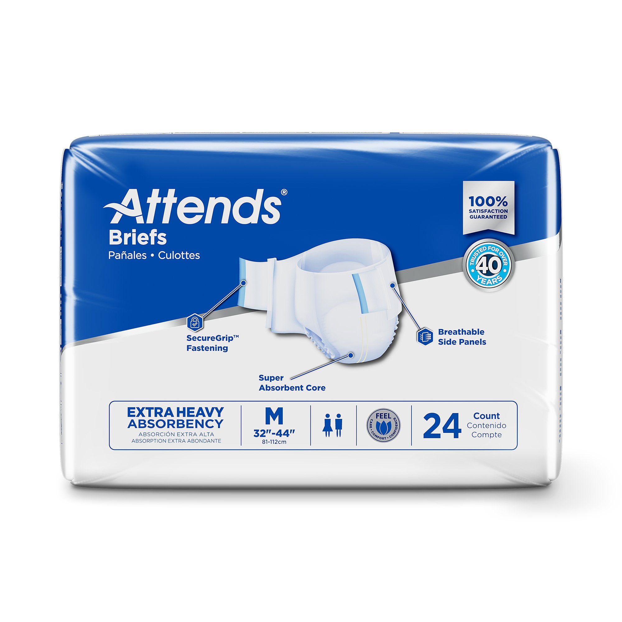 Attends® Extra Heavy Absorbency Briefs, Medium - Image 3