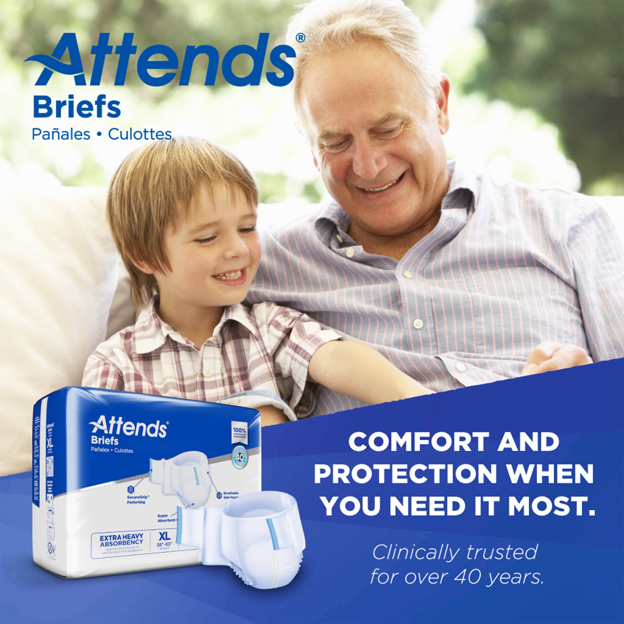 Attends® Extra Heavy Absorbency Briefs, X-Large - Image 9