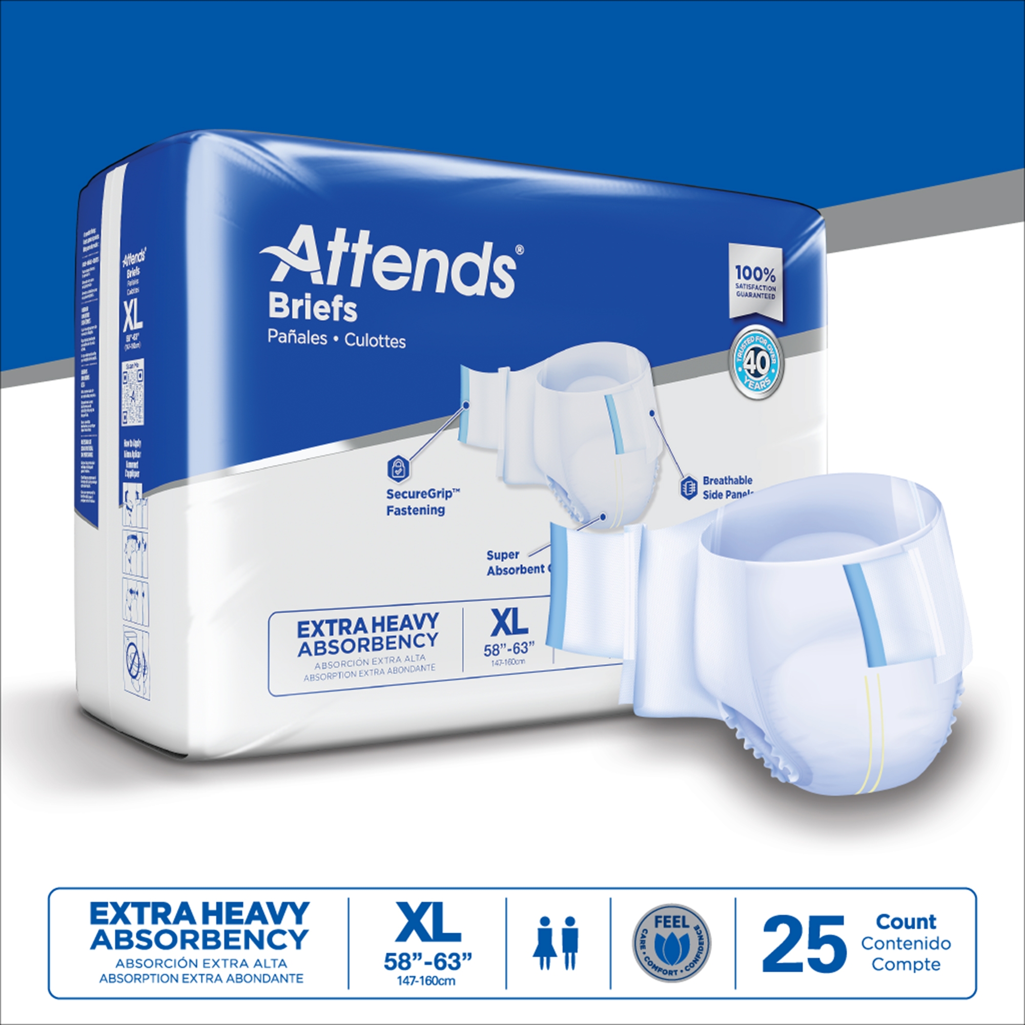 Attends® Extra Heavy Absorbency Briefs, X-Large - Image 10