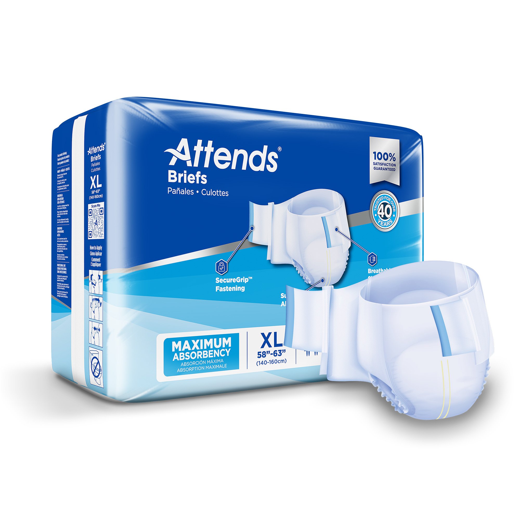 Attends® Heavy Absorbency Briefs, Extra Large