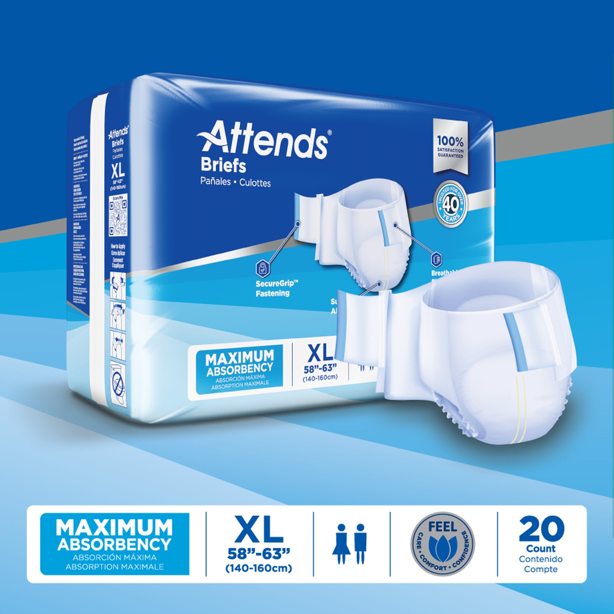 Attends® Heavy Absorbency Briefs, Extra Large - Image 9