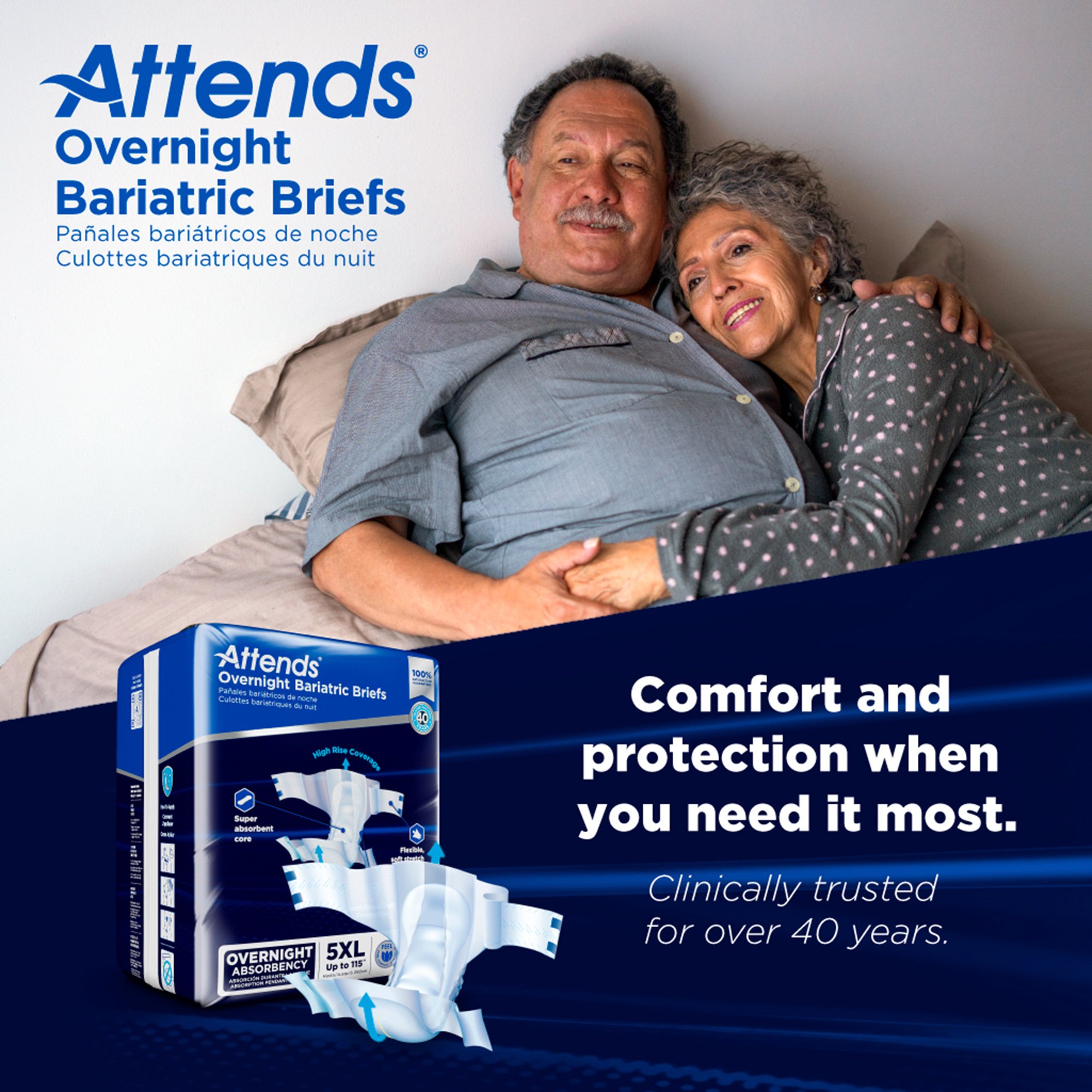 Attends® Overnight Bariatric Briefs, 5X-Large - Image 4