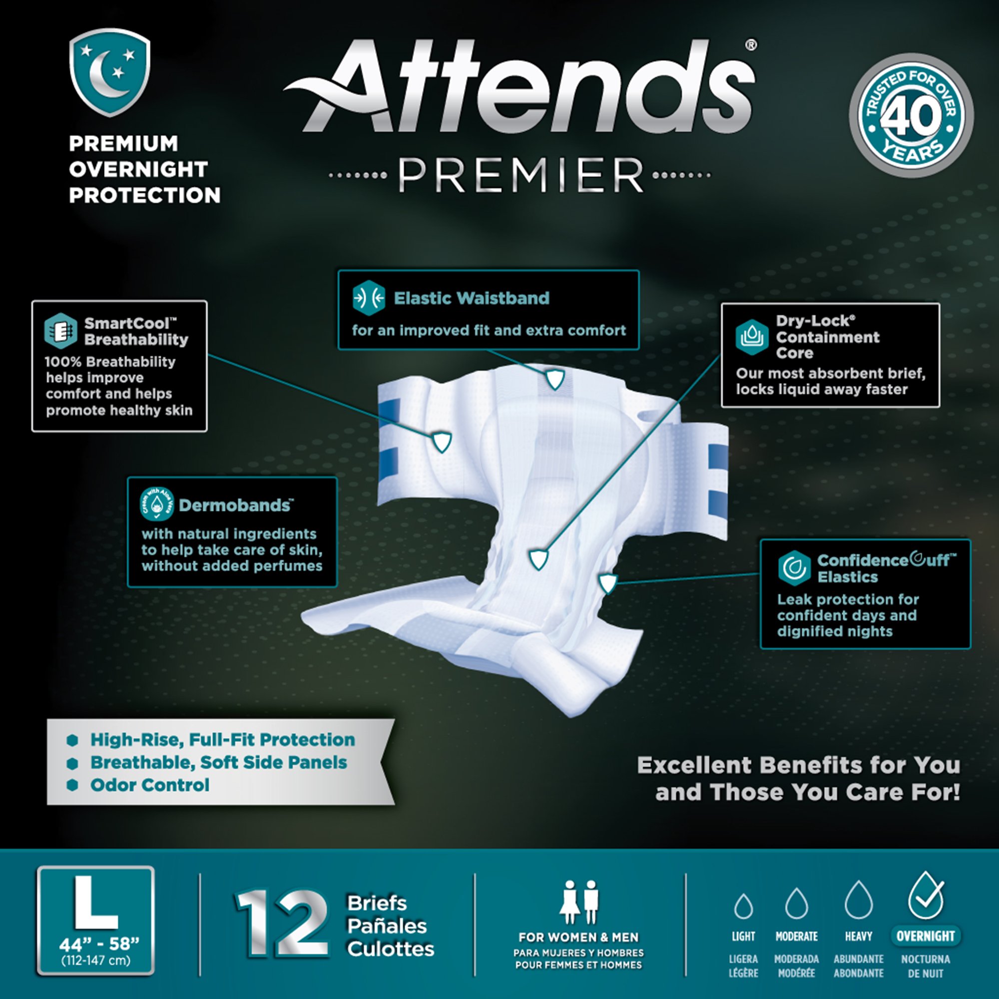 Attends® Premier Briefs, Large - Image 8