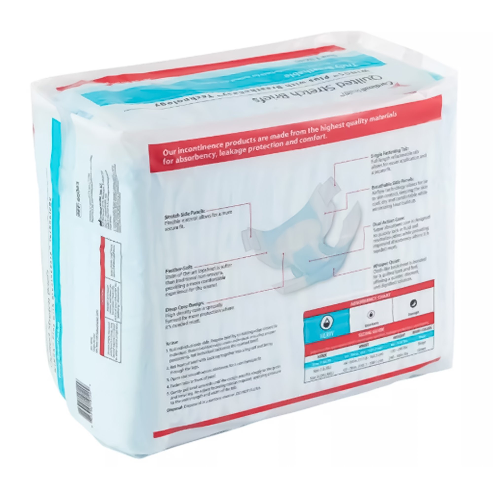 Cardinal Health™ Wings™ Plus Quilted Stretch Brief with BreatheEasy™, Size 1 - Image 2