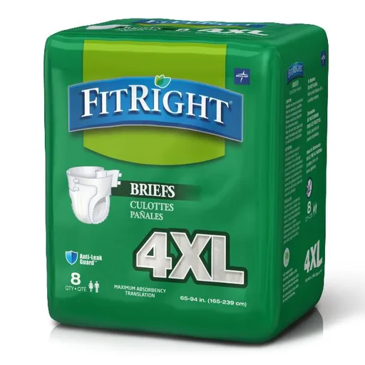 FitRight™ Plus Anti-Leak Guard Briefs, Bariatric Adult, 4X-Large
