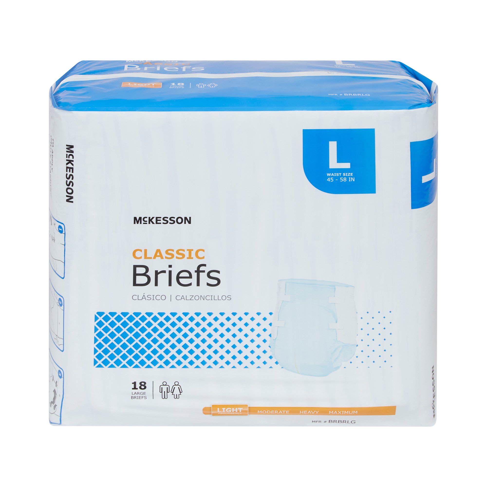 McKesson Classic Light Absorbency Incontinence Brief, Large - Image 6