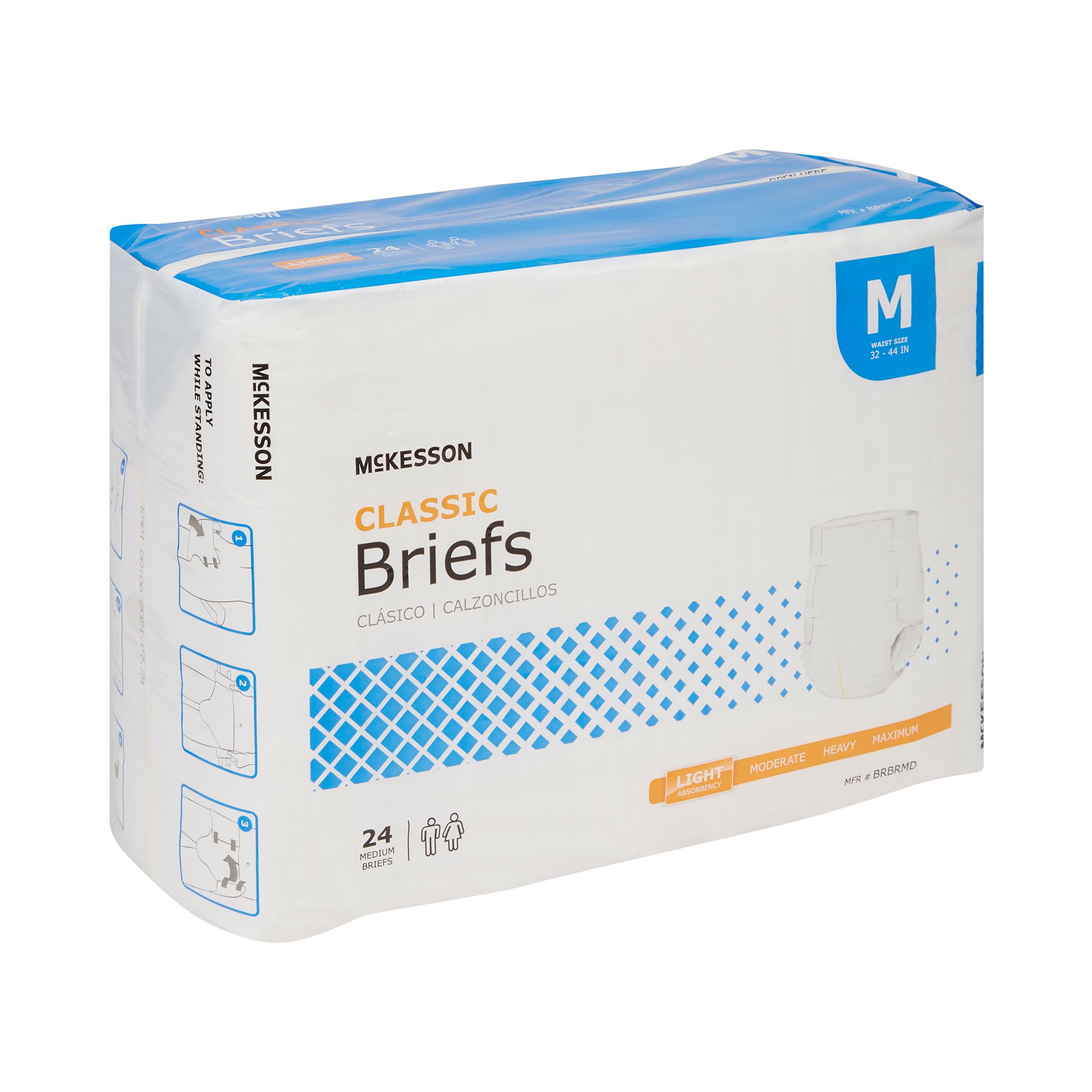 McKesson Classic Light Absorbency Incontinence Brief, Medium - Image 7