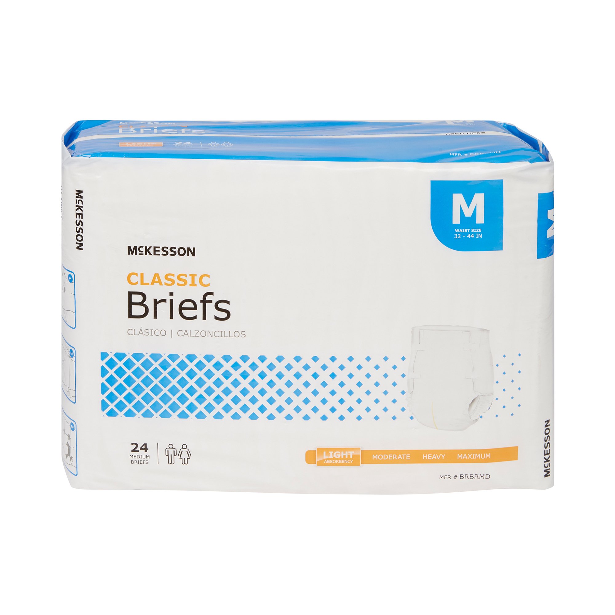 McKesson Classic Light Absorbency Incontinence Brief, Medium - Image 6