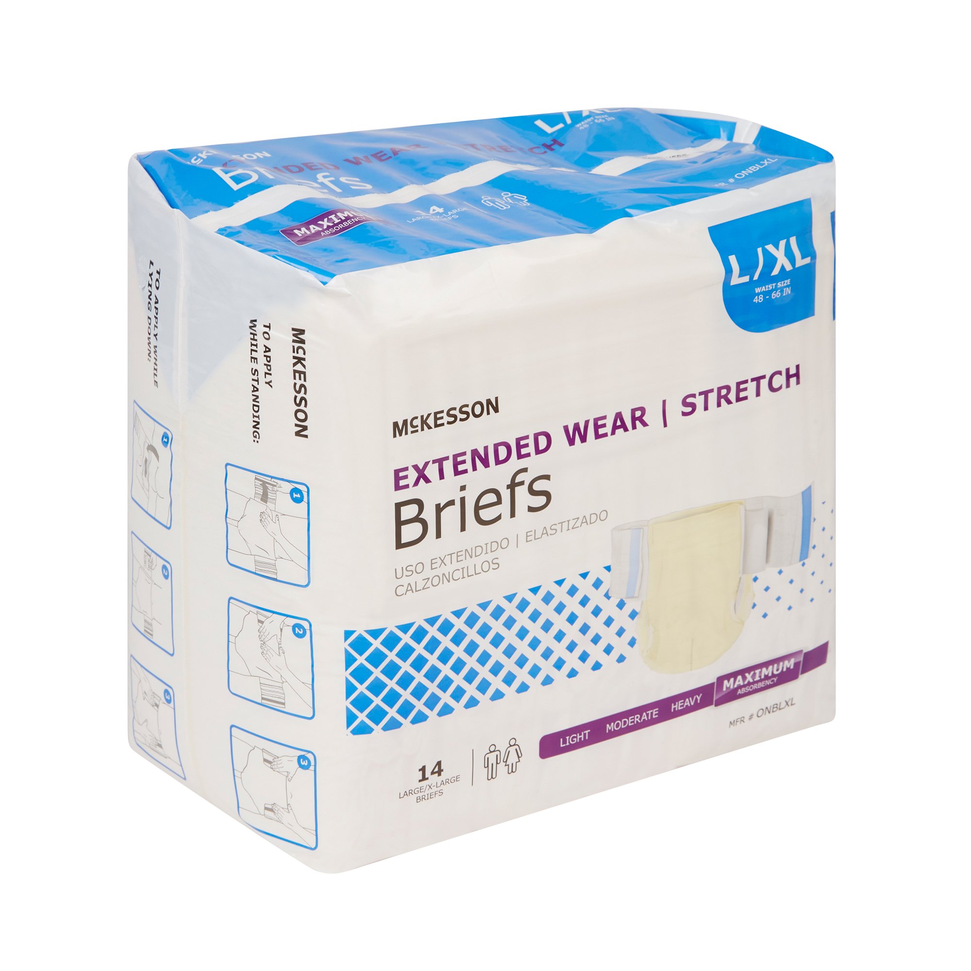 McKesson Extended Wear Maximum Absorbency Incontinence Brief, Large / X-Large - Image 5