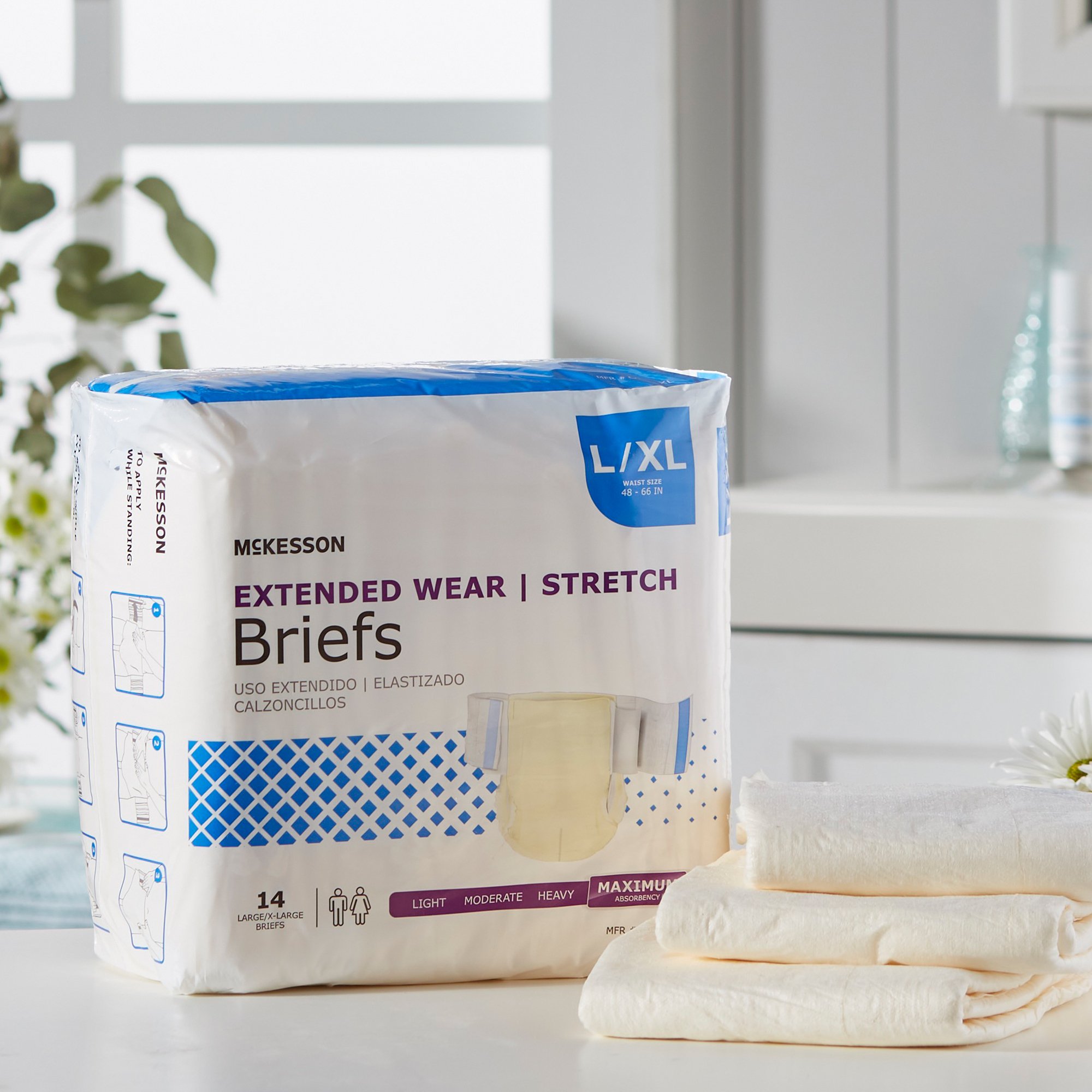 McKesson Extended Wear Maximum Absorbency Incontinence Brief, Large / X-Large - Image 6