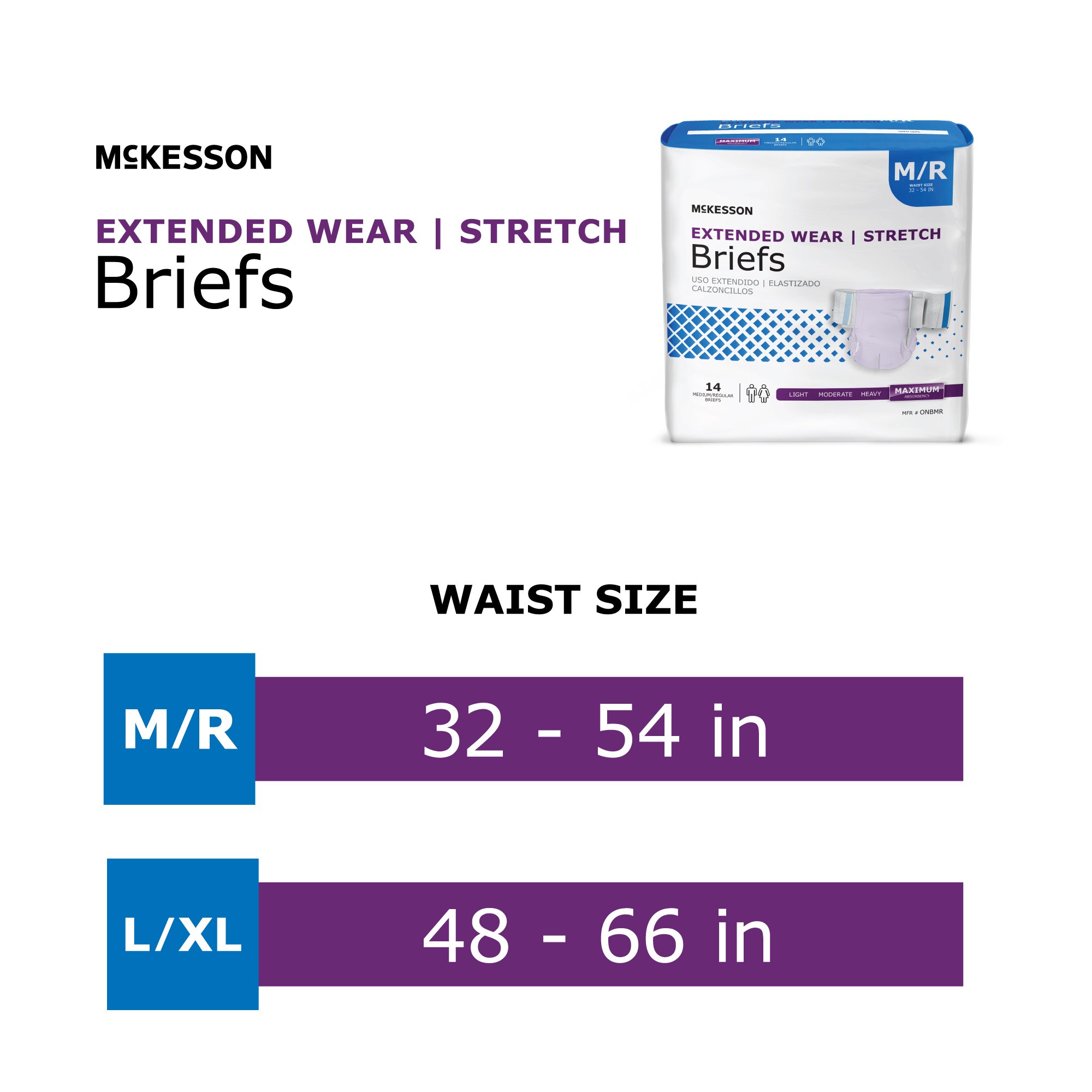 McKesson Extended Wear Maximum Absorbency Incontinence Brief, Medium - Image 2