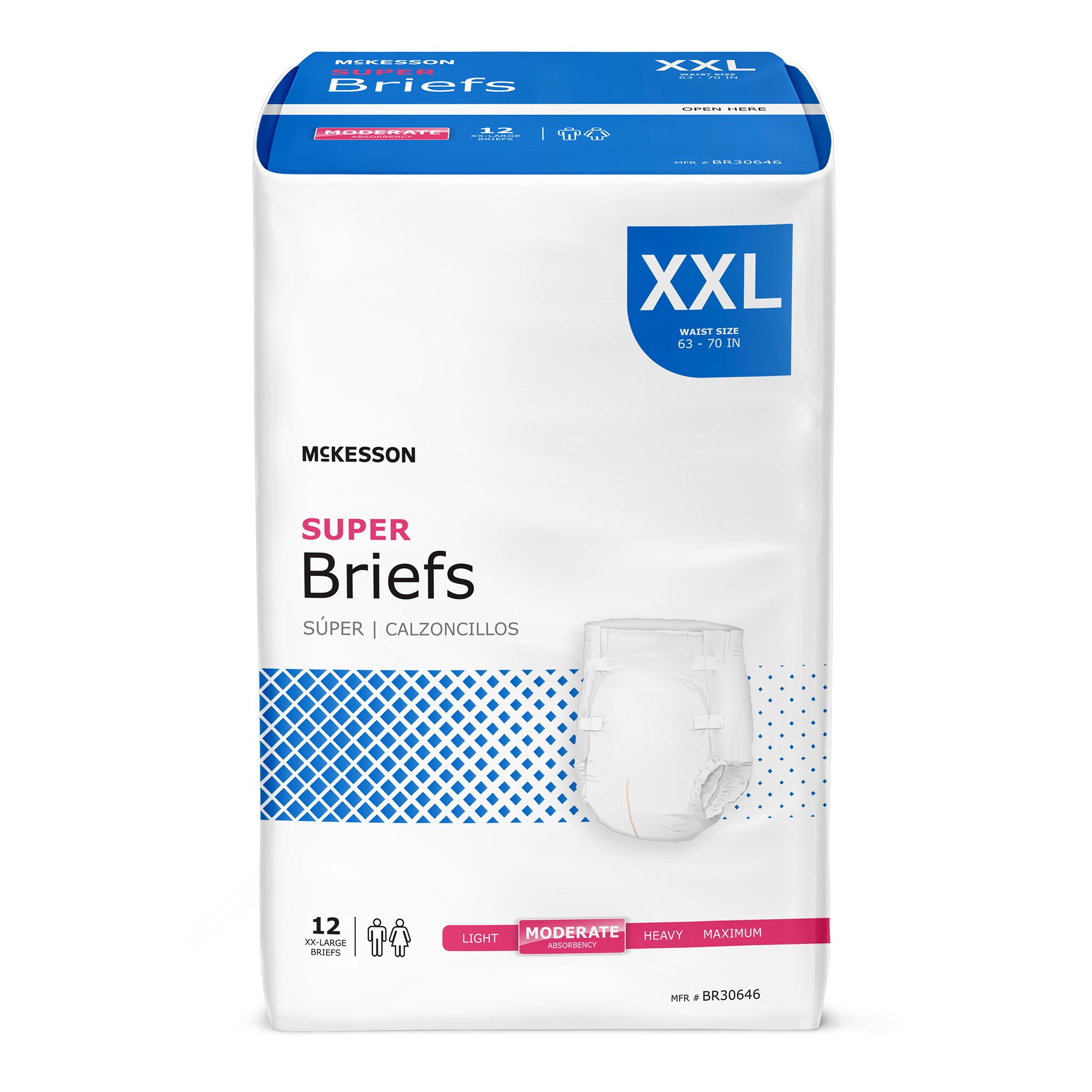 McKesson Super Moderate Absorbency Incontinence Briefs, 2X-Large