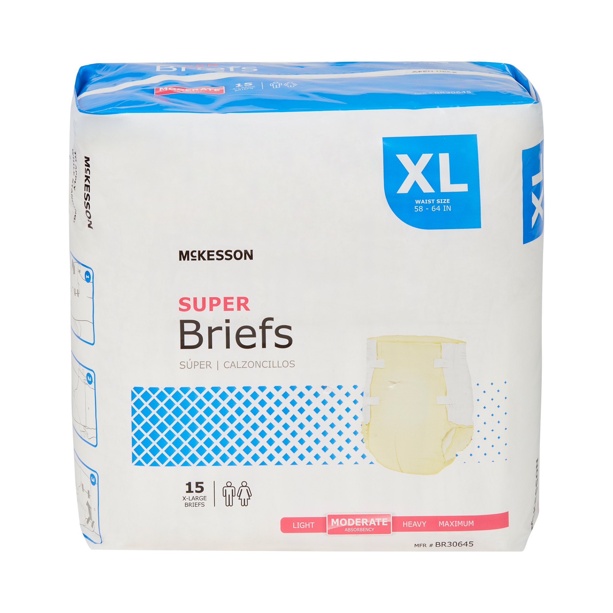 McKesson Super Moderate Absorbency Incontinence Briefs, Extra Large - Image 6