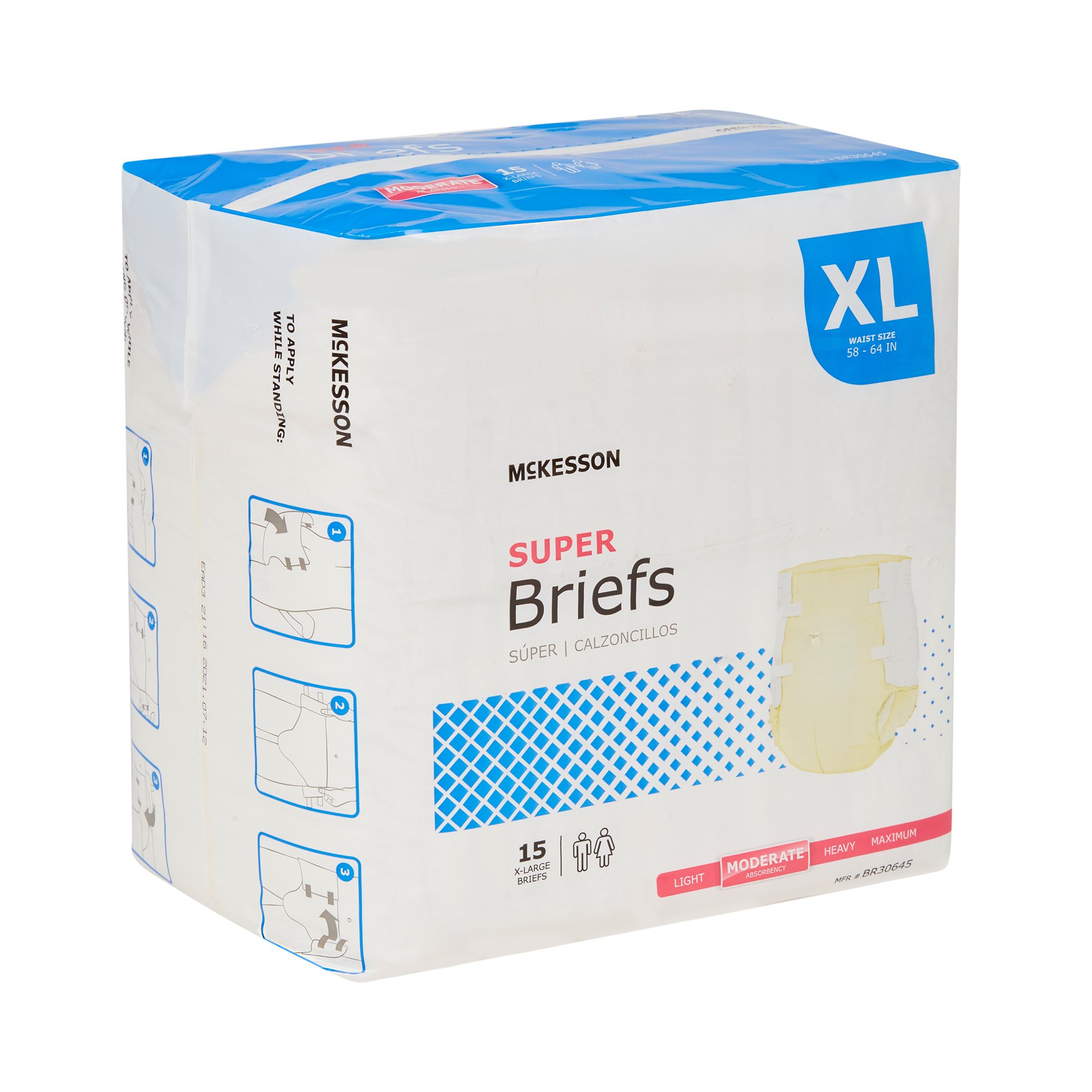 McKesson Super Moderate Absorbency Incontinence Briefs, Extra Large - Image 7