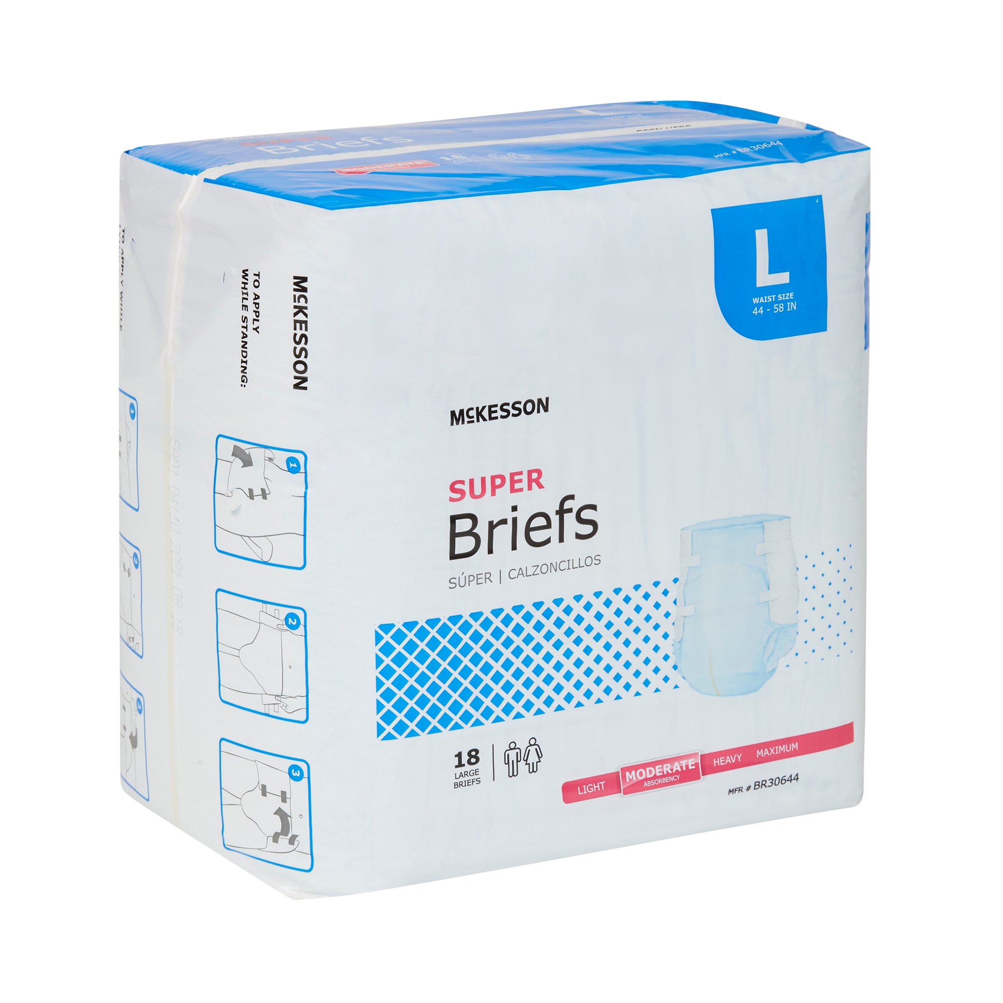 McKesson Super Moderate Absorbency Incontinence Briefs, Large - Image 7