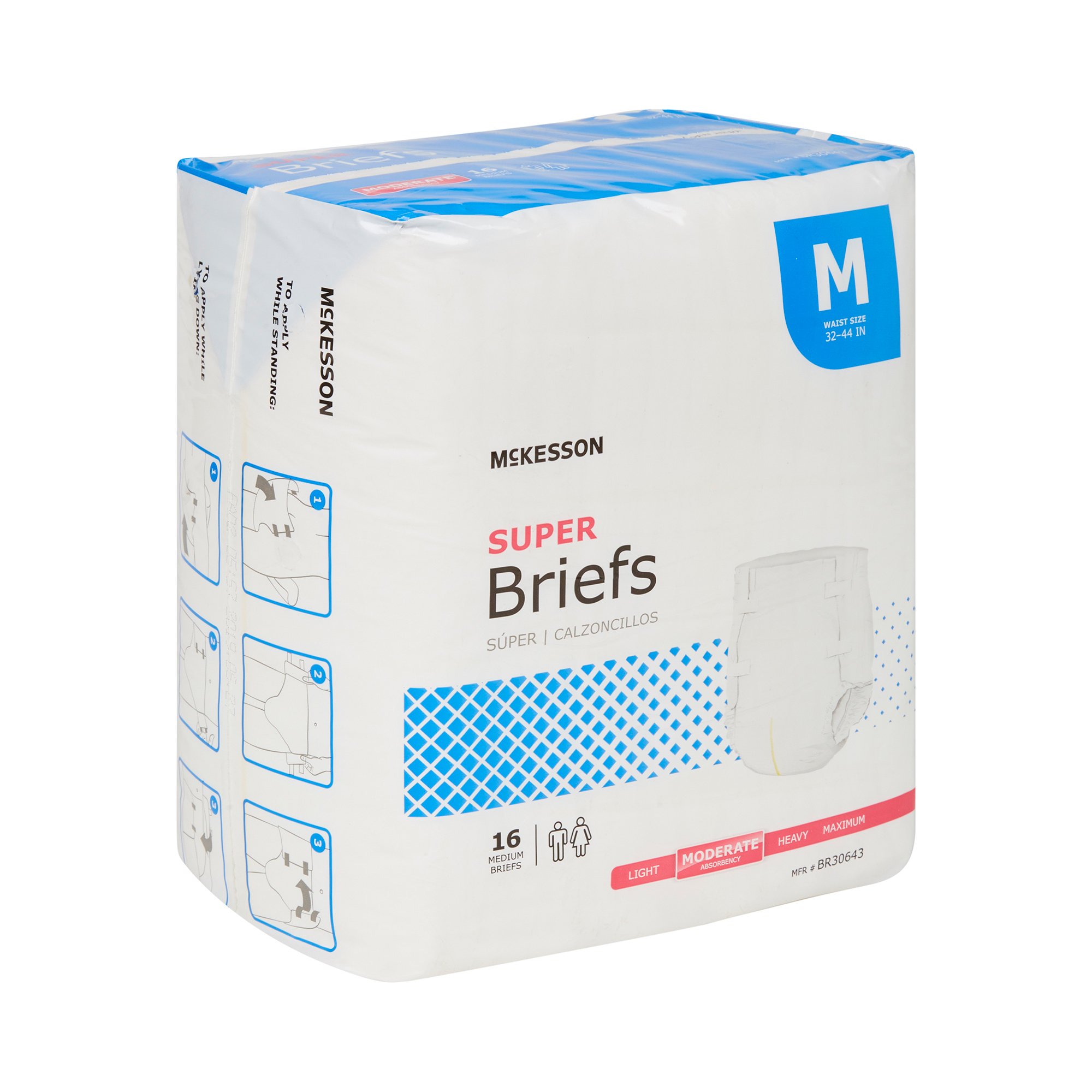 McKesson Super Moderate Absorbency Incontinence Briefs, Medium - Image 7