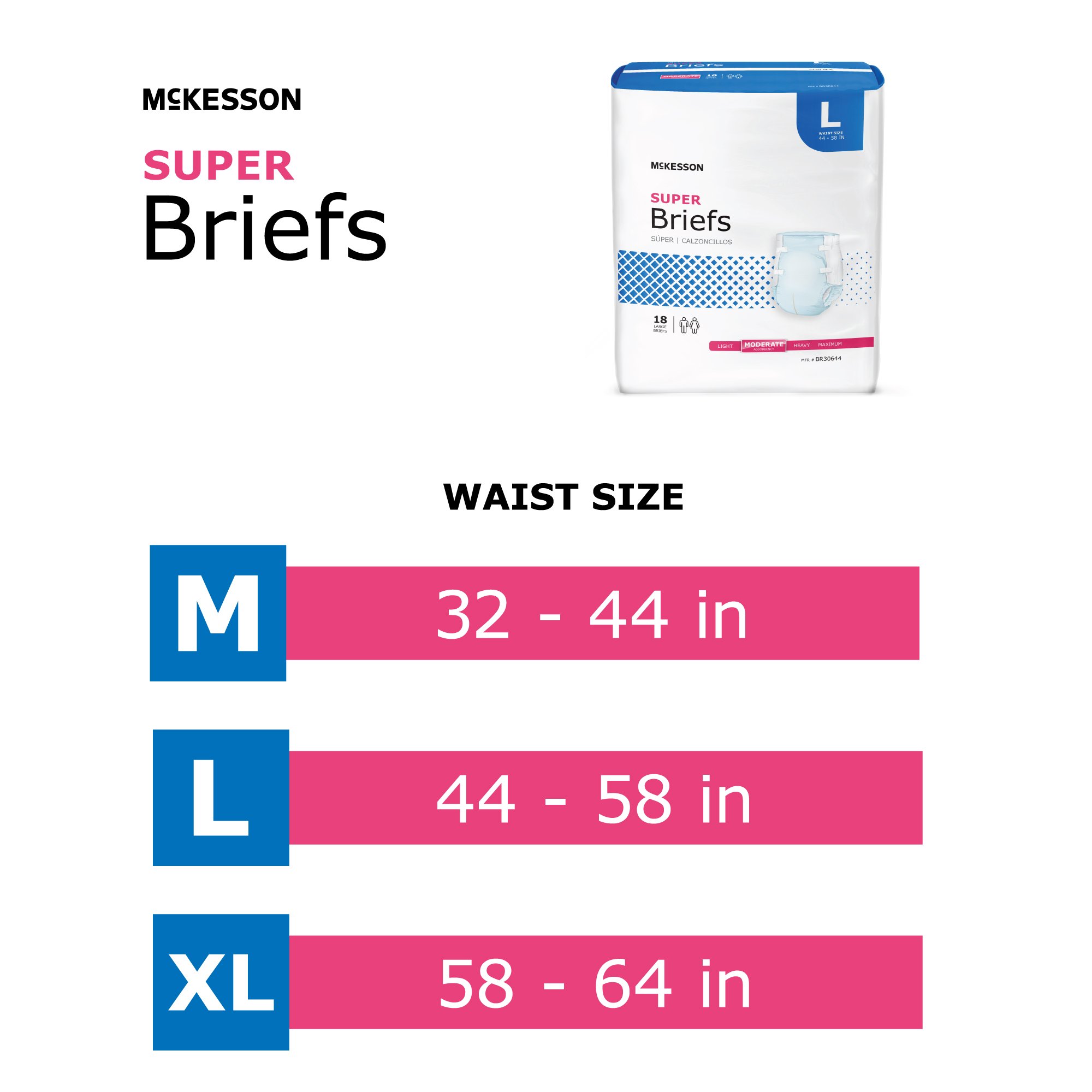 McKesson Super Moderate Absorbency Incontinence Briefs, Medium - Image 4