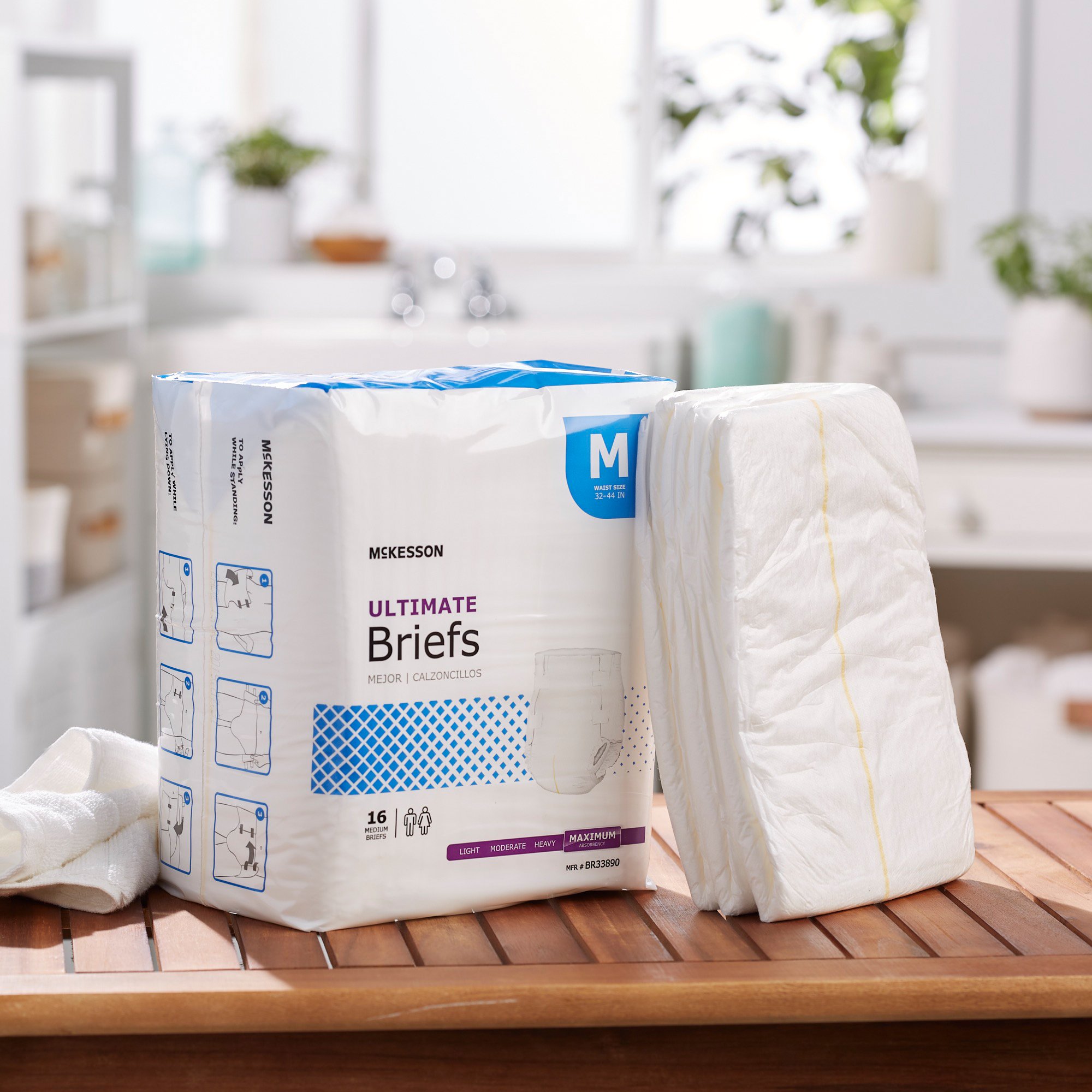 McKesson Ultimate Heavy Absorbency Incontinence Brief, Medium - Image 5