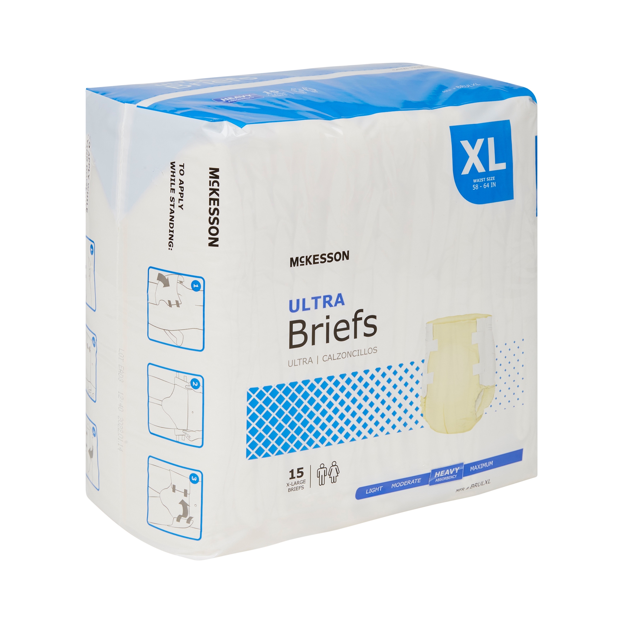 McKesson Ultra Heavy Absorbency Incontinence Brief, Extra Large - Image 7