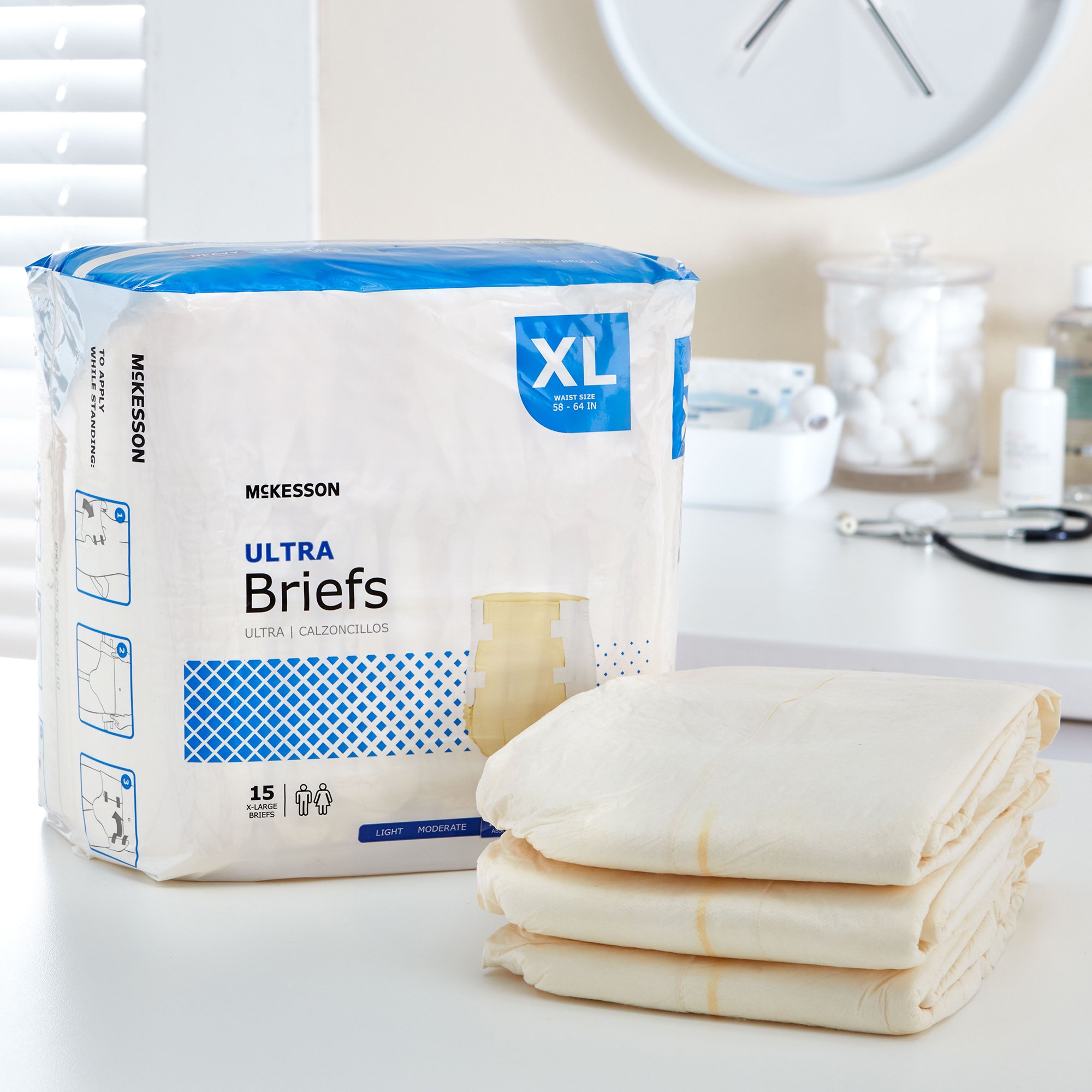 McKesson Ultra Heavy Absorbency Incontinence Brief, Extra Large - Image 9