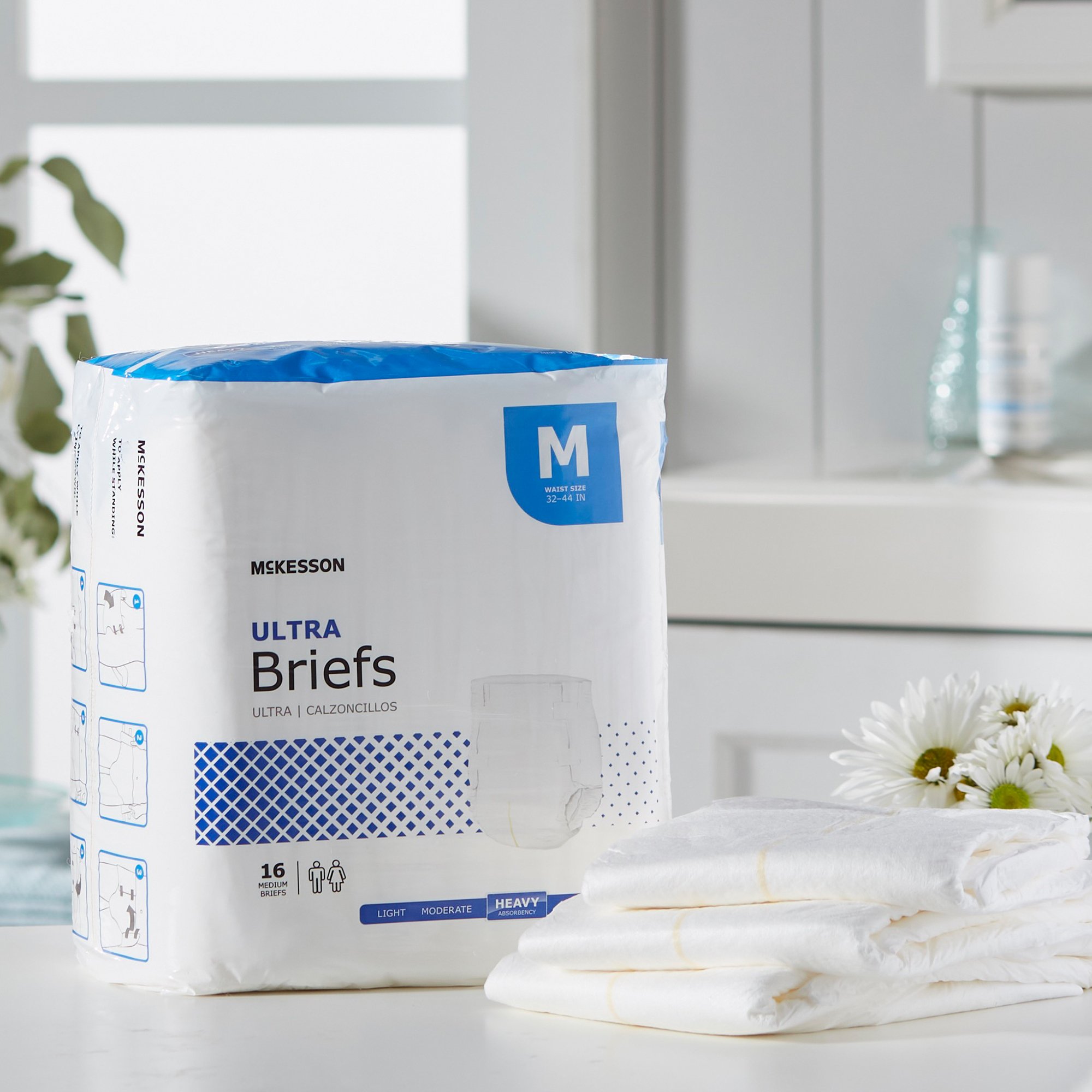 McKesson Ultra Heavy Absorbency Incontinence Brief, Medium - Image 8