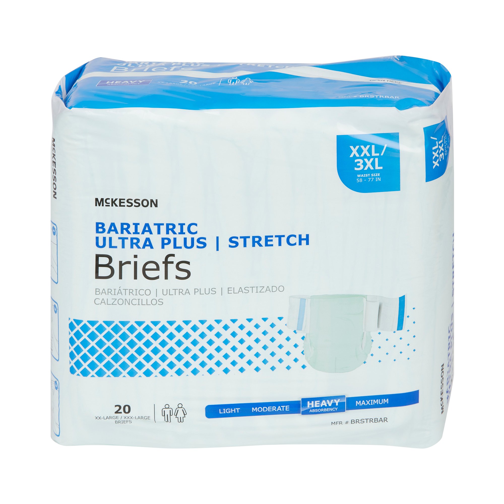 McKesson Ultra Plus Stretch Heavy Absorbency Incontinence Brief, Bariatric - Image 6