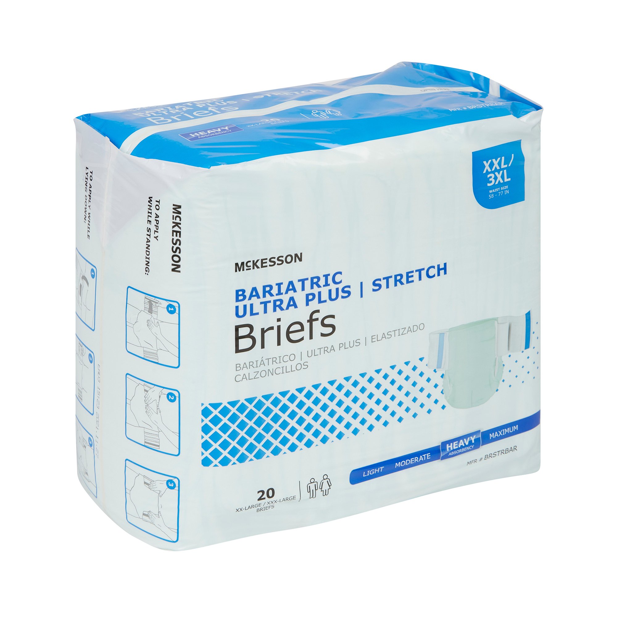 McKesson Ultra Plus Stretch Heavy Absorbency Incontinence Brief, Bariatric - Image 7