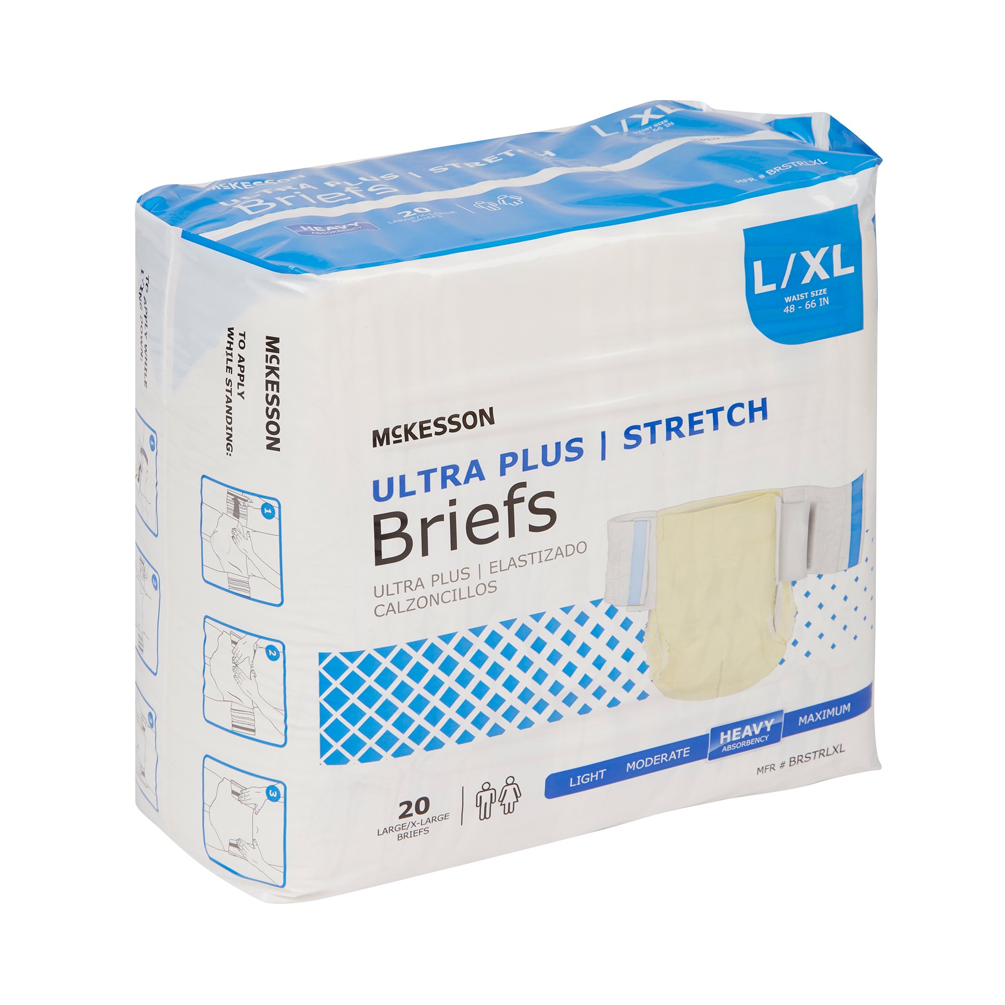 McKesson Ultra Plus Stretch Heavy Absorbency Incontinence Brief, Large / X-Large - Image 7