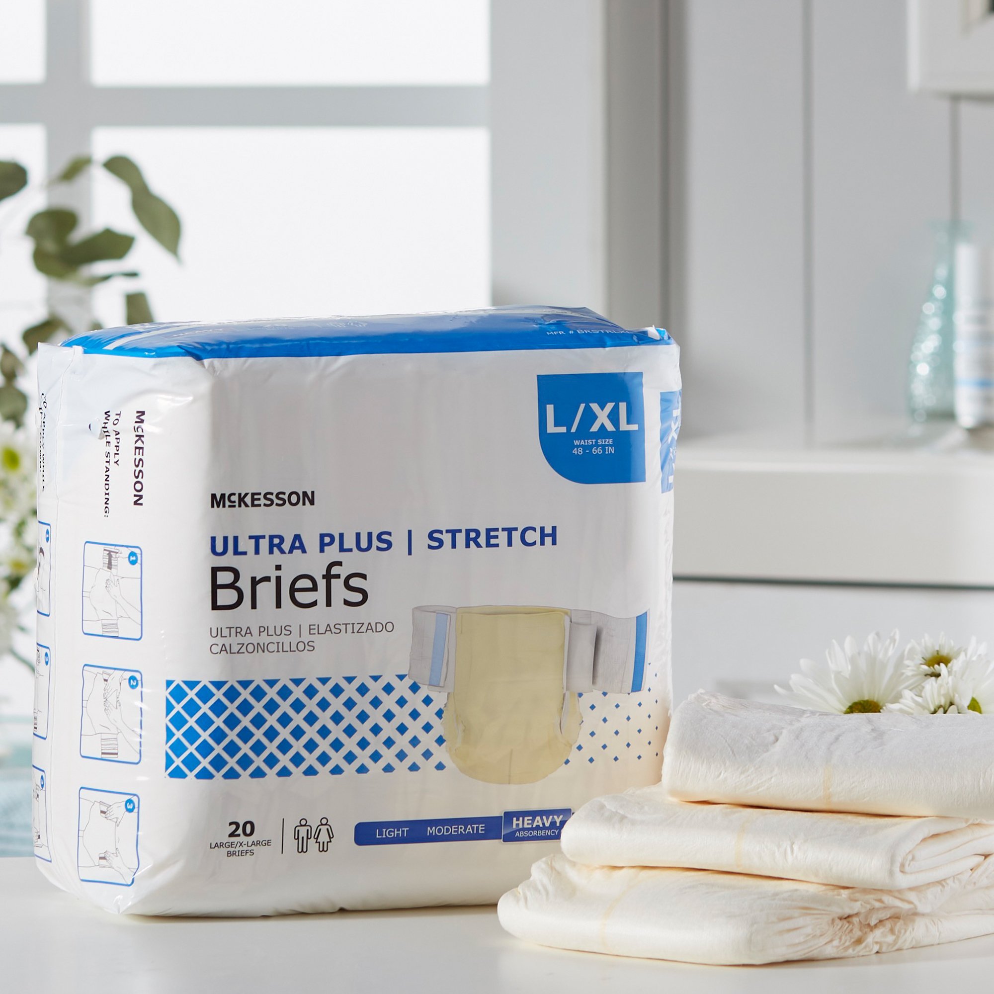 McKesson Ultra Plus Stretch Heavy Absorbency Incontinence Brief, Large / X-Large - Image 8