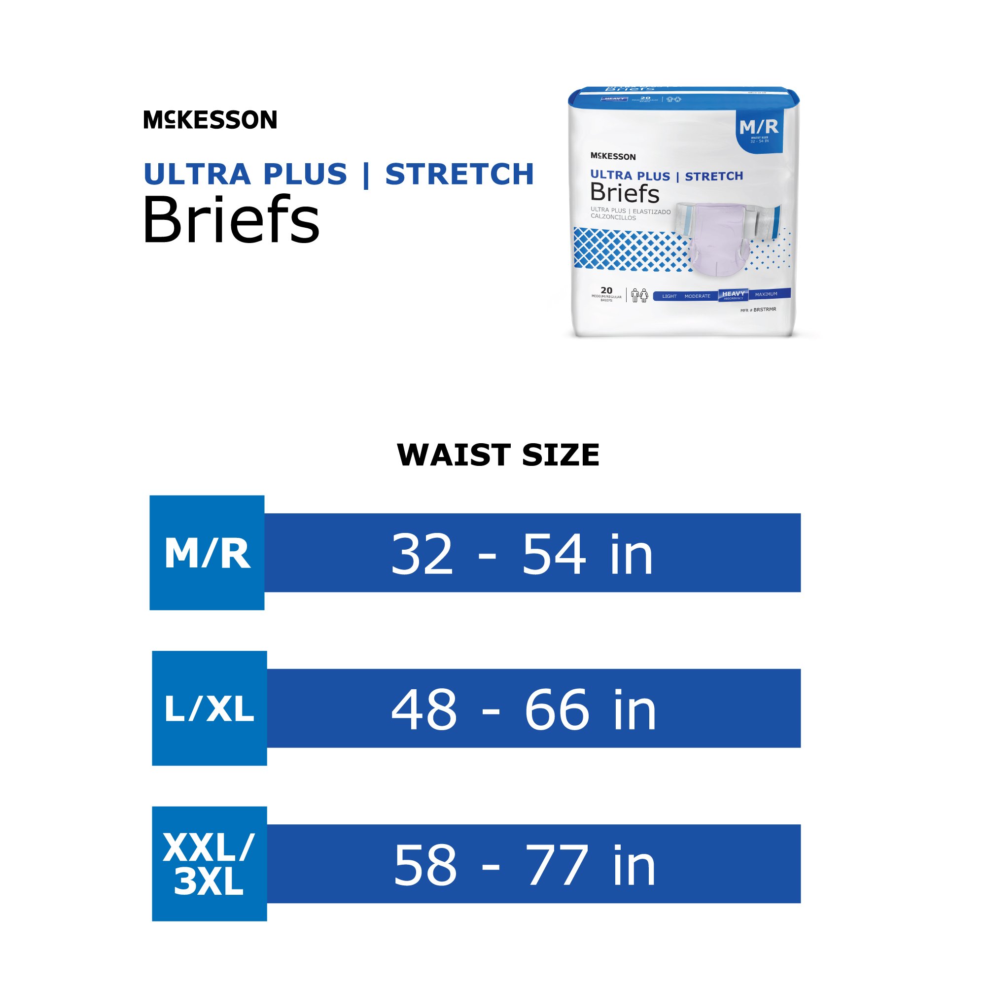 McKesson Ultra Plus Stretch Heavy Absorbency Incontinence Brief, Medium/Regular - Image 4