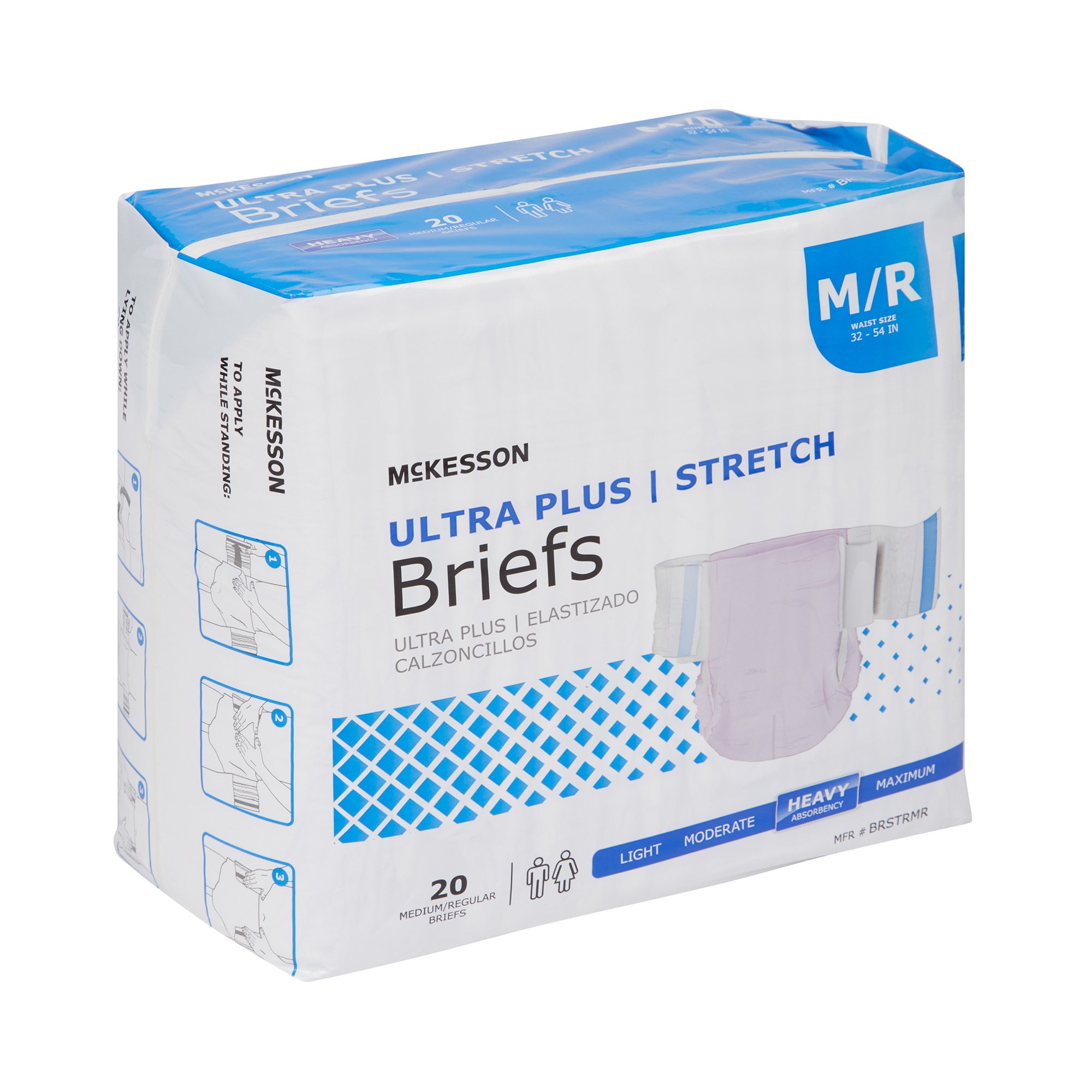 McKesson Ultra Plus Stretch Heavy Absorbency Incontinence Brief, Medium/Regular - Image 7