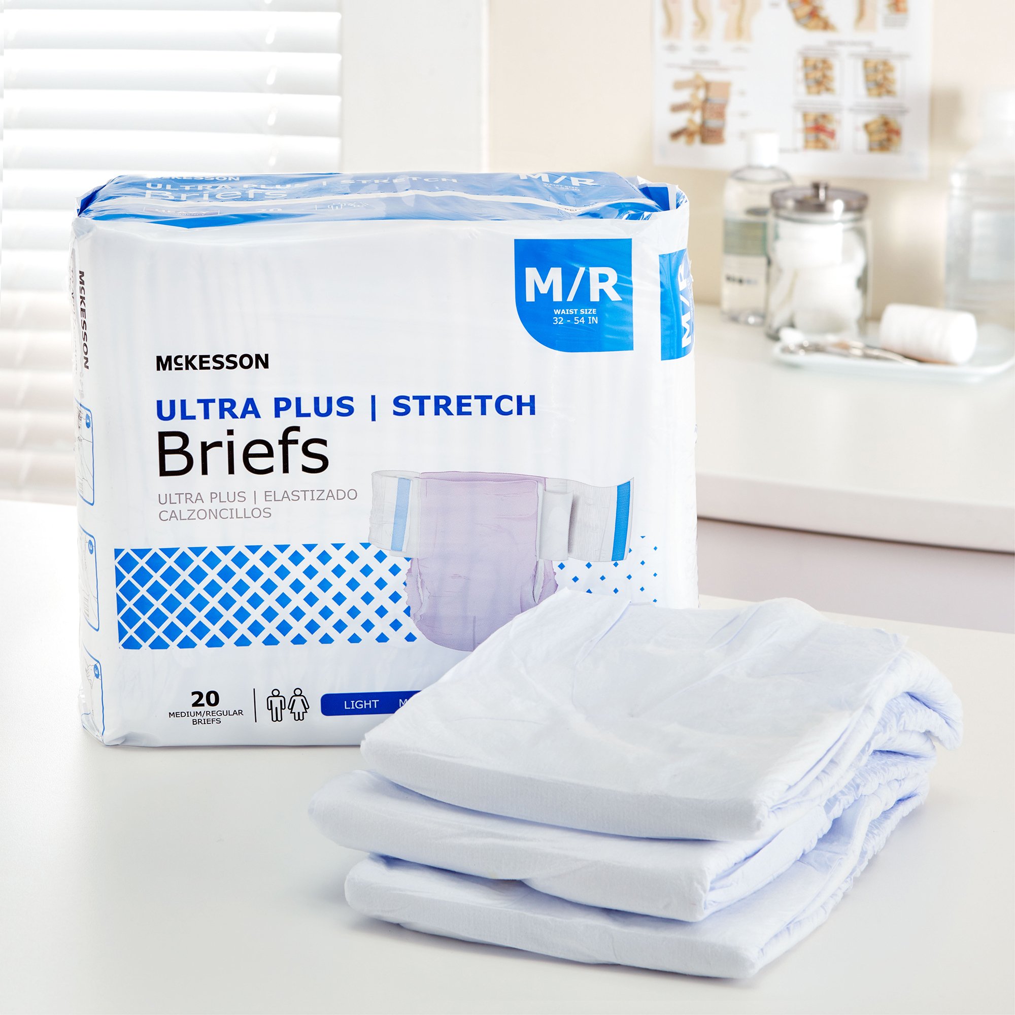 McKesson Ultra Plus Stretch Heavy Absorbency Incontinence Brief, Medium/Regular - Image 10
