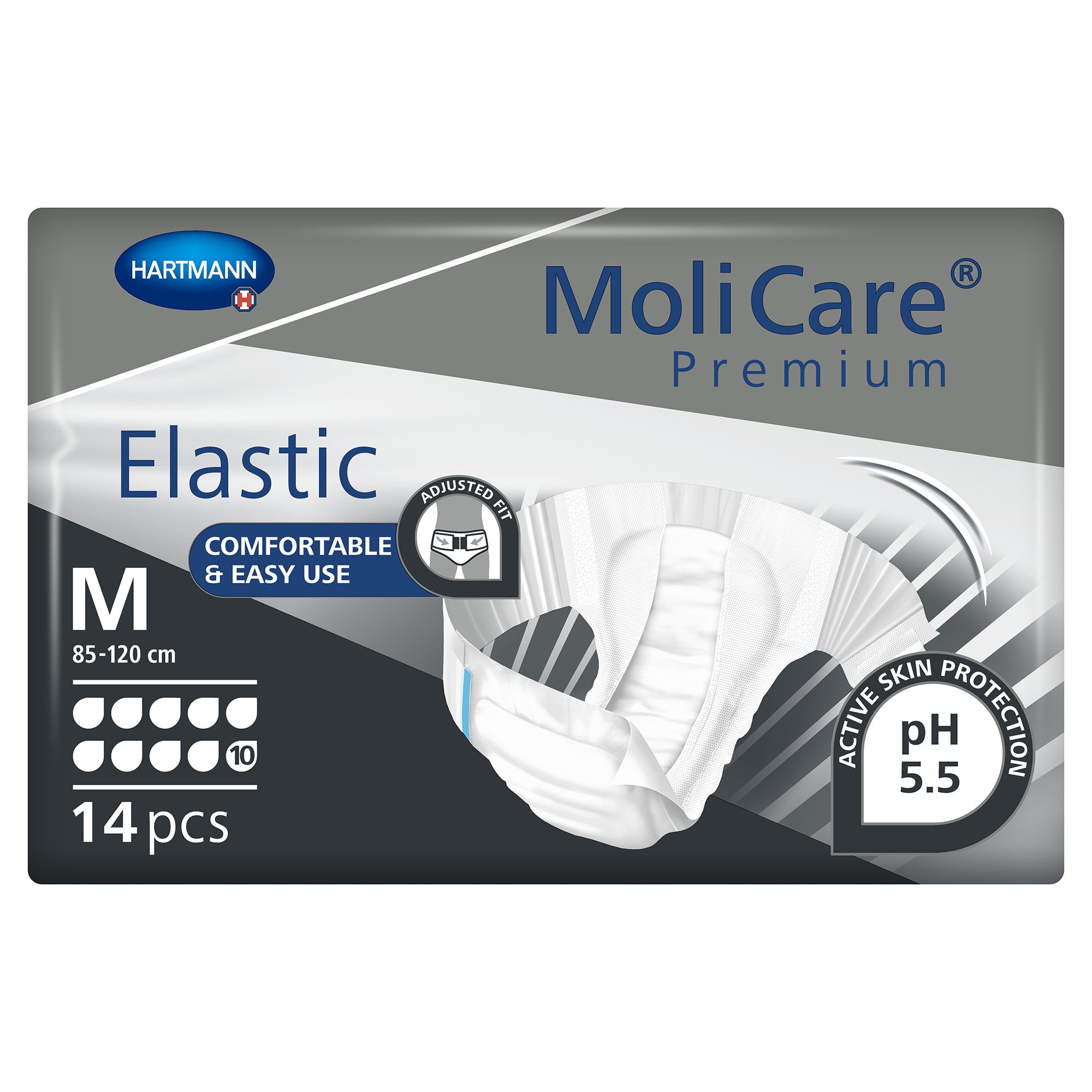 MoliCare® Premium Elastic 10 Drop Absorbency Incontinence Briefs, Medium - Image 3