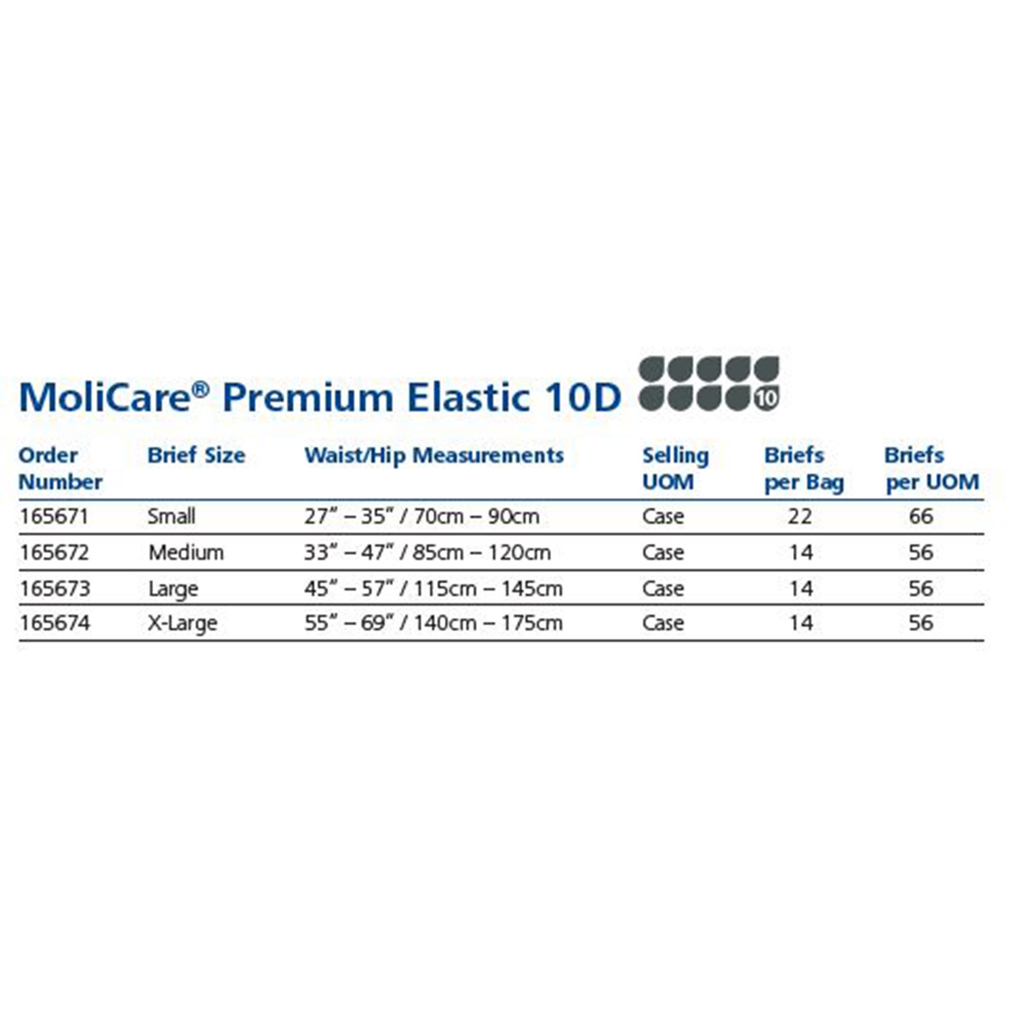 MoliCare® Premium Elastic 10 Drop Absorbency Incontinence Briefs, Medium - Image 4