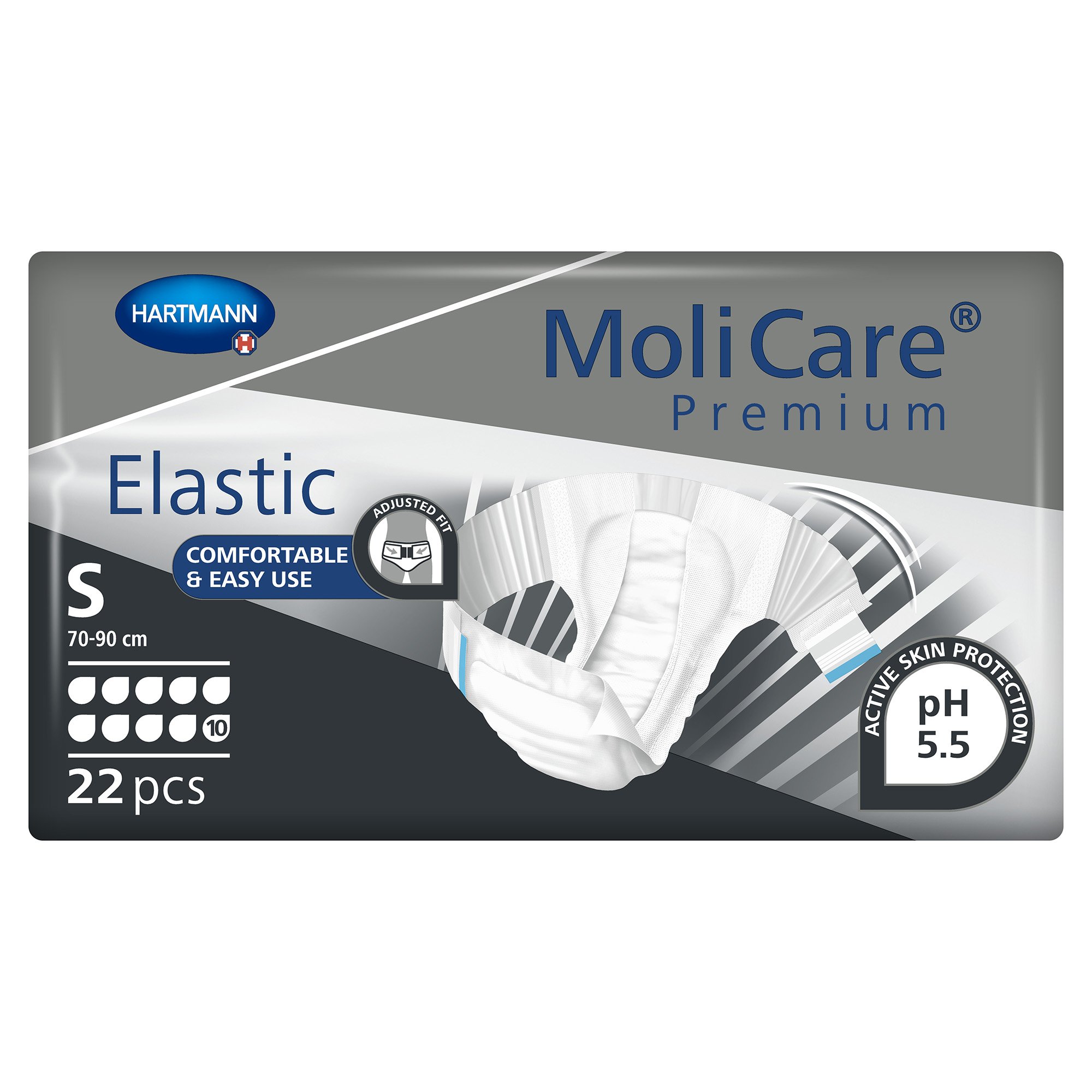MoliCare® Premium Elastic 10 Drop Absorbency Incontinence Briefs, Small - Image 3