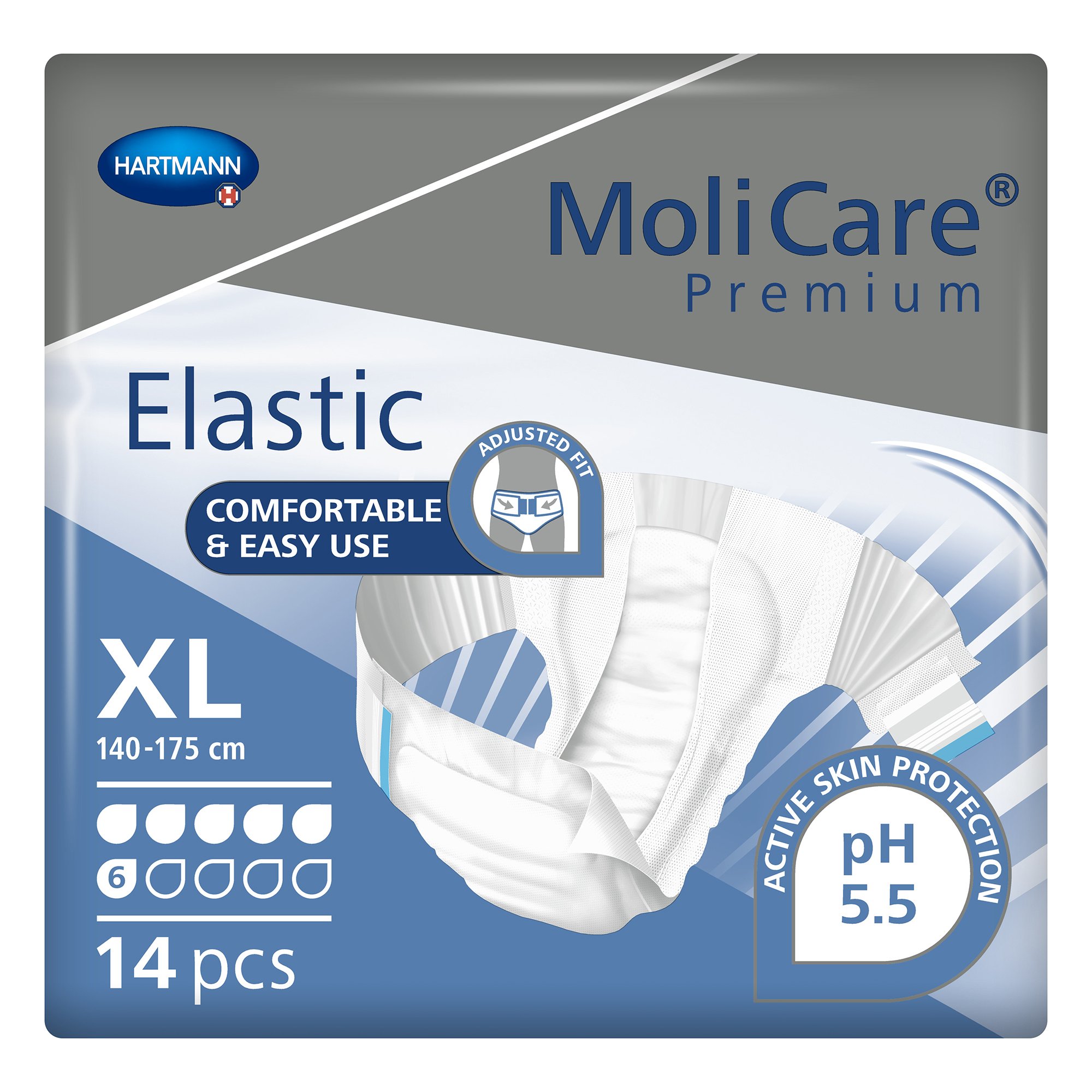 MoliCare® Premium Elastic 6 Drop Absorbency Incontinence Briefs, Extra Large - Image 3