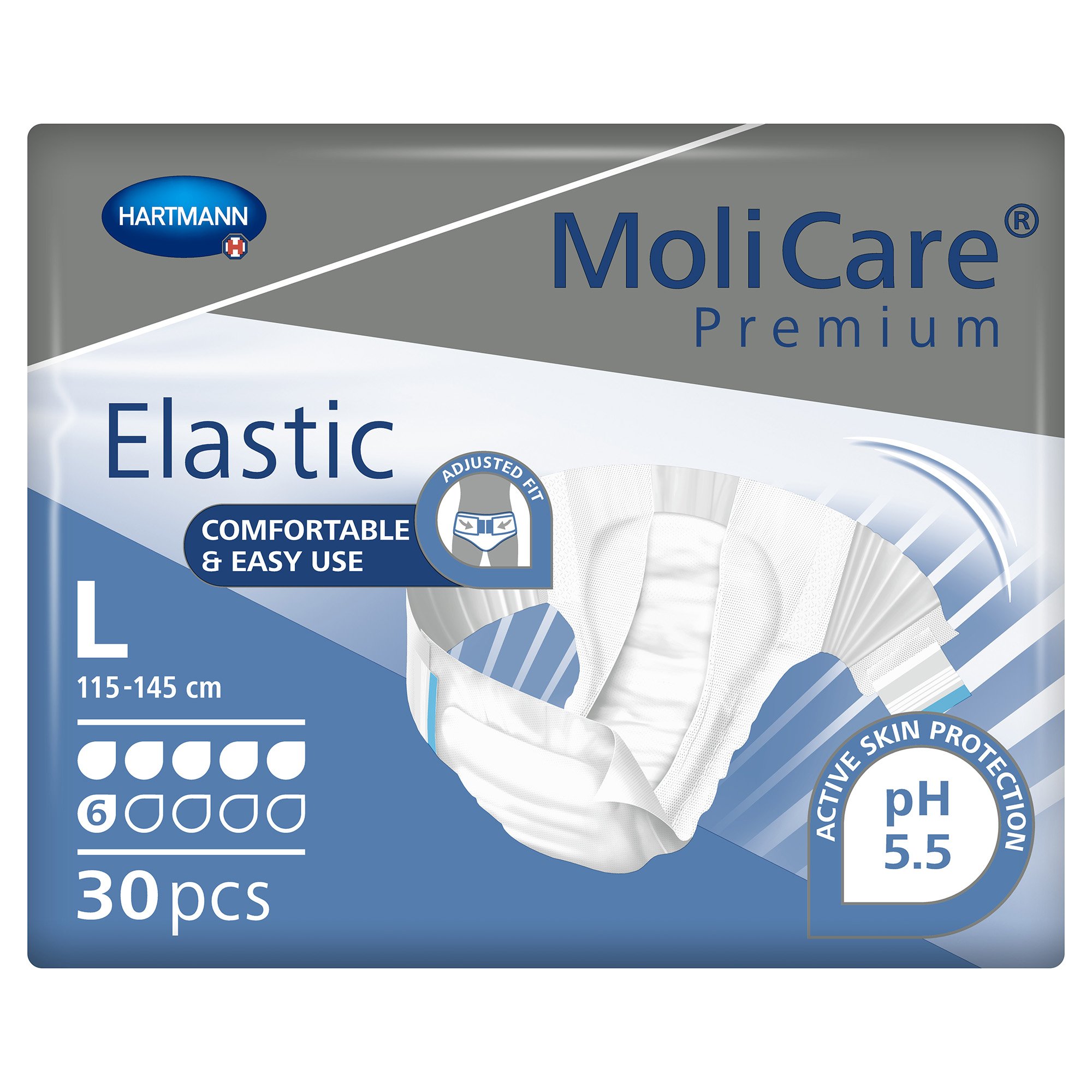 MoliCare® Premium Elastic 6 Drop Absorbency Incontinence Briefs, Large - Image 3