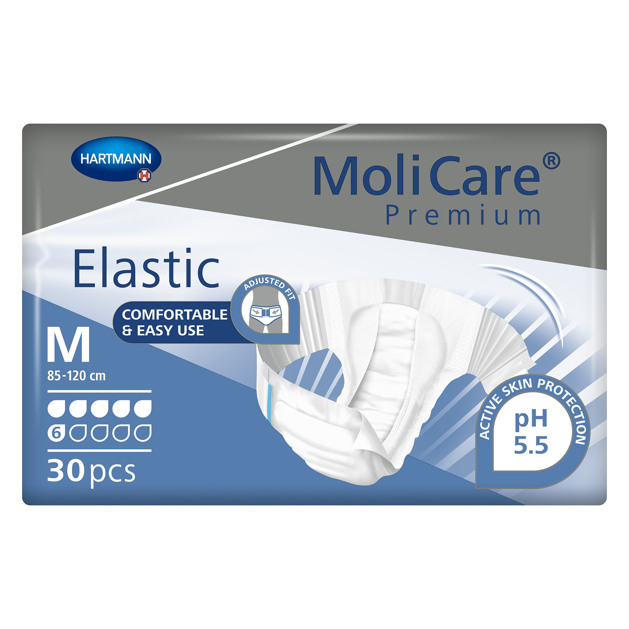 MoliCare® Premium Elastic 6 Drop Absorbency Incontinence Briefs, Medium - Image 3
