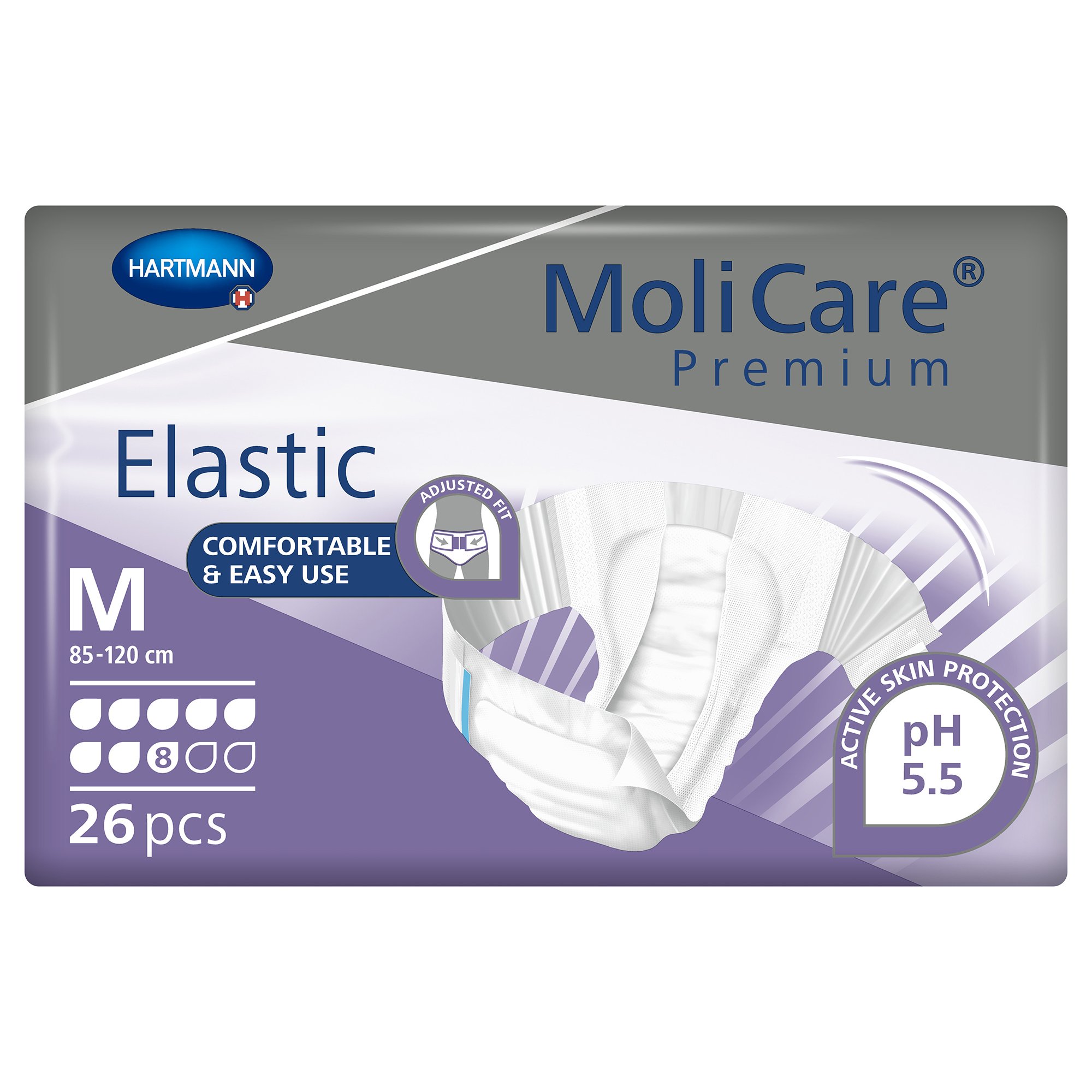 MoliCare® Premium Elastic 8 Drop Absorbency Incontinence Briefs, Medium - Image 2