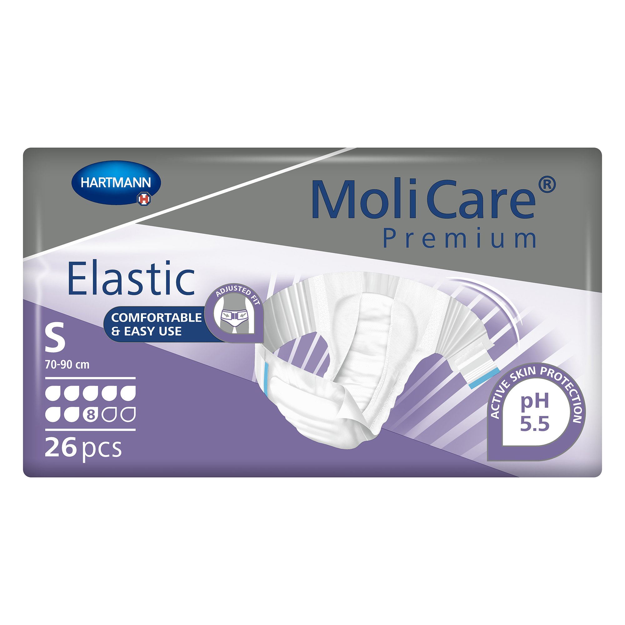MoliCare® Premium Elastic 8 Drop Absorbency Incontinence Briefs, Small - Image 2