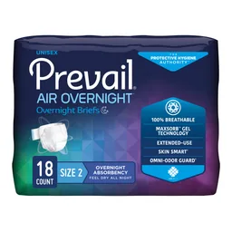 Prevail Air™ Overnight Briefs Overnight Absorbency, Size 2