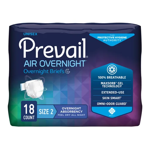 Prevail Air™ Overnight Briefs Overnight Absorbency, Size 2