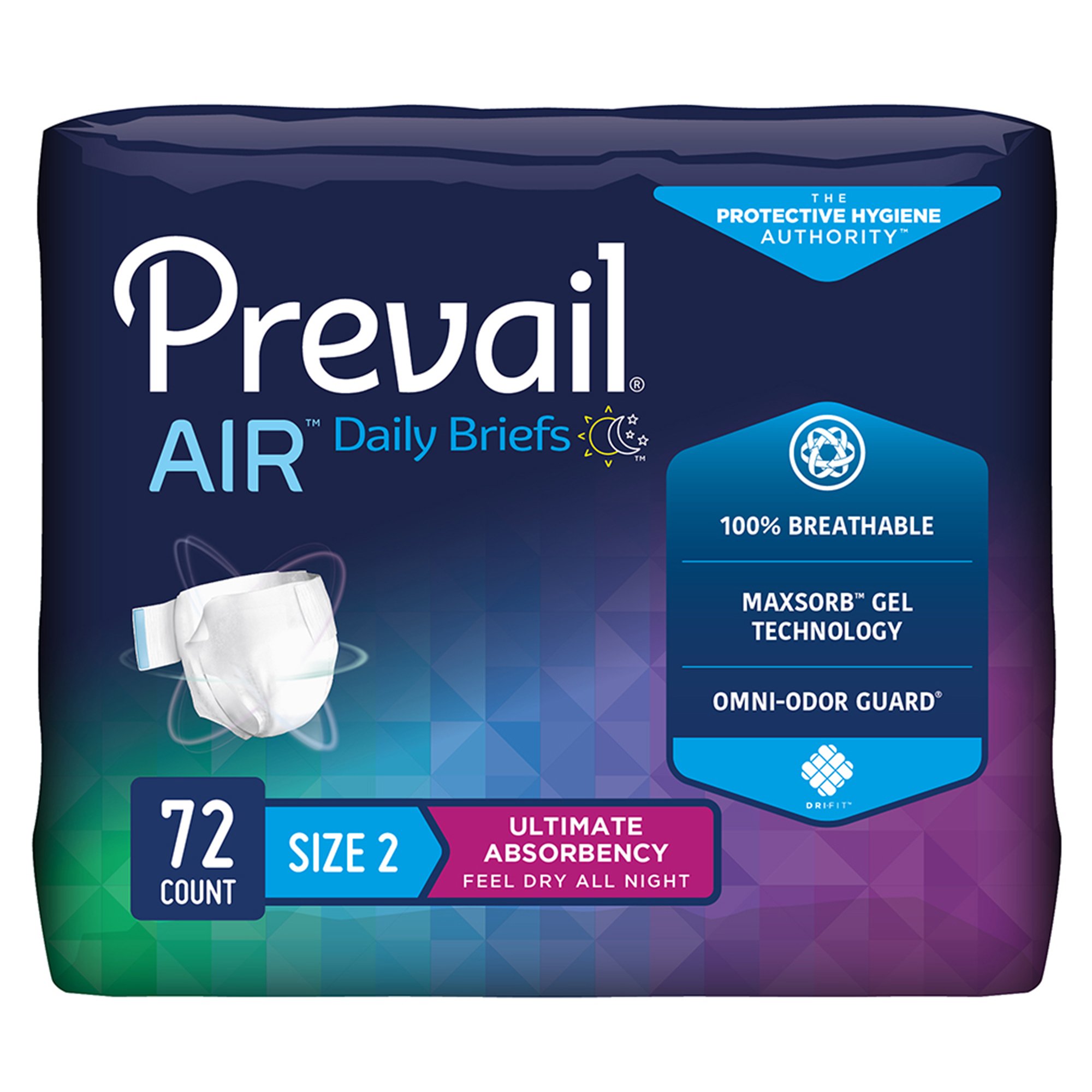 Prevail Air™ Stretchable Ultimate Plus Absorbency Briefs, Size 2 - Image 10