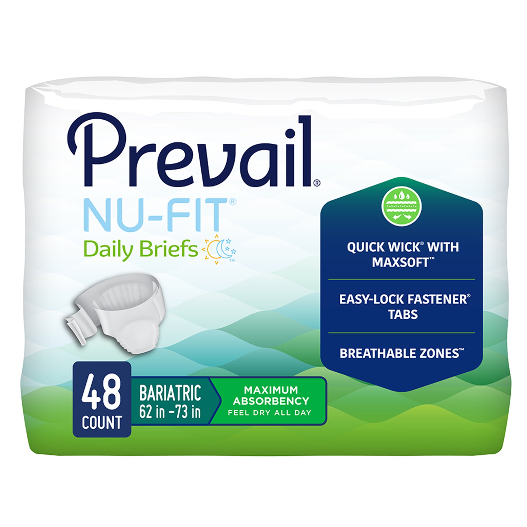 ProCare Unisex Adult Incontinence Brief, Heavy Absorbency, White, 2-XL - Image 2