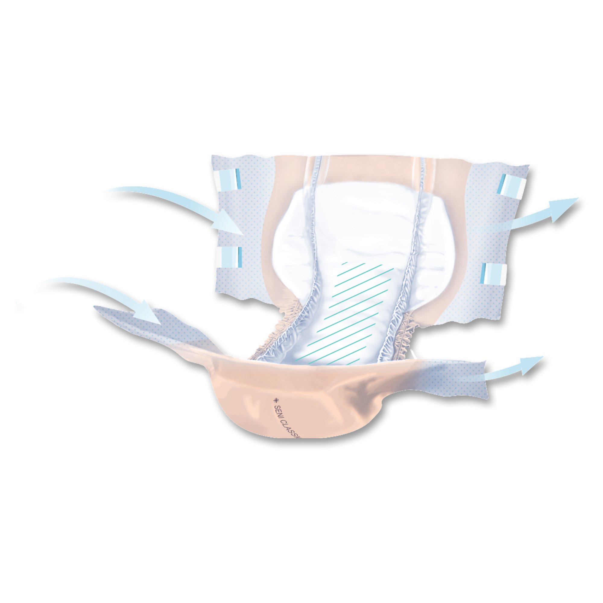 Seni® Classic Plus Moderate to Heavy Absorbency Incontinence Brief, Extra Large - Image 8