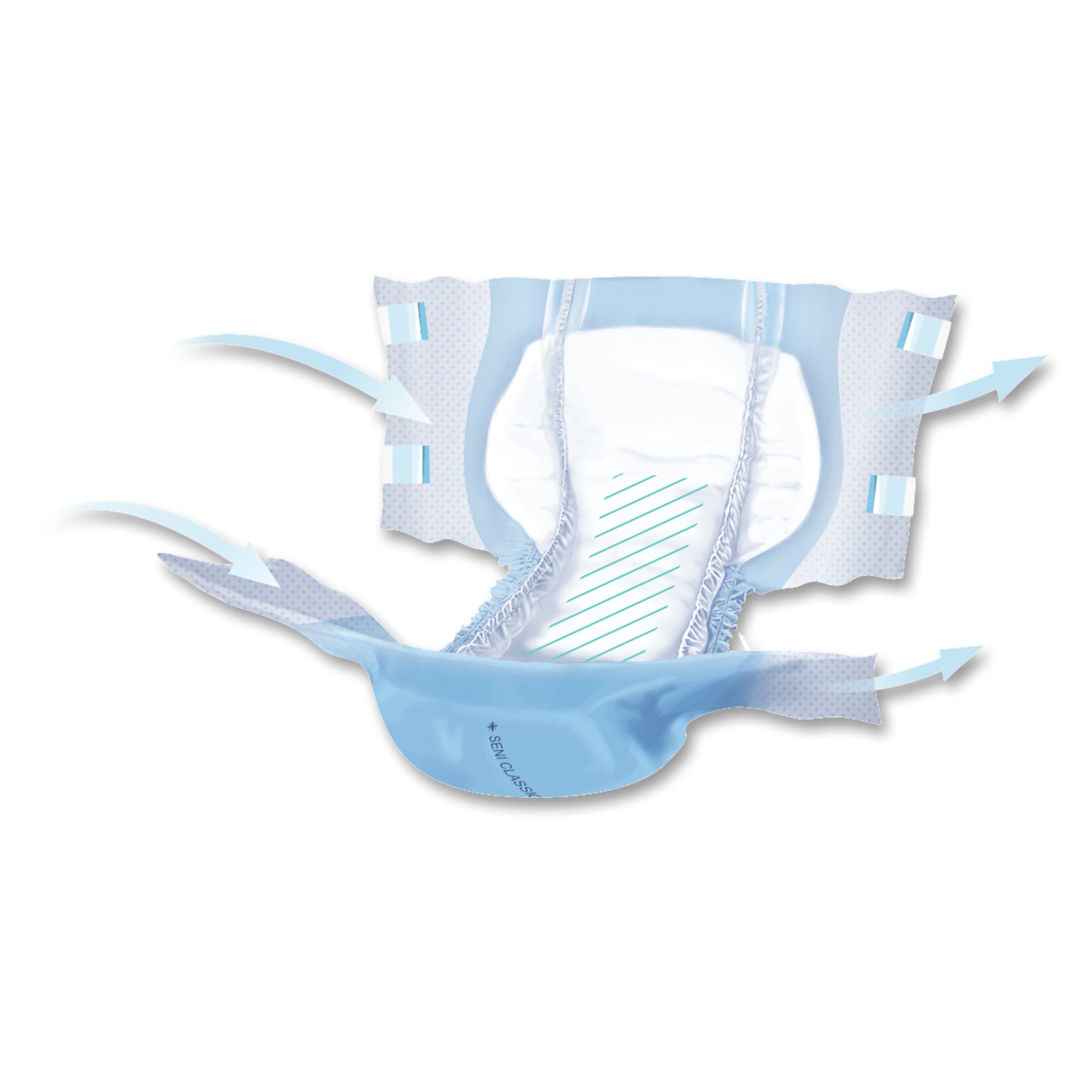 Seni® Classic Plus Moderate to Heavy Absorbency Incontinence Brief, Large - Image 9