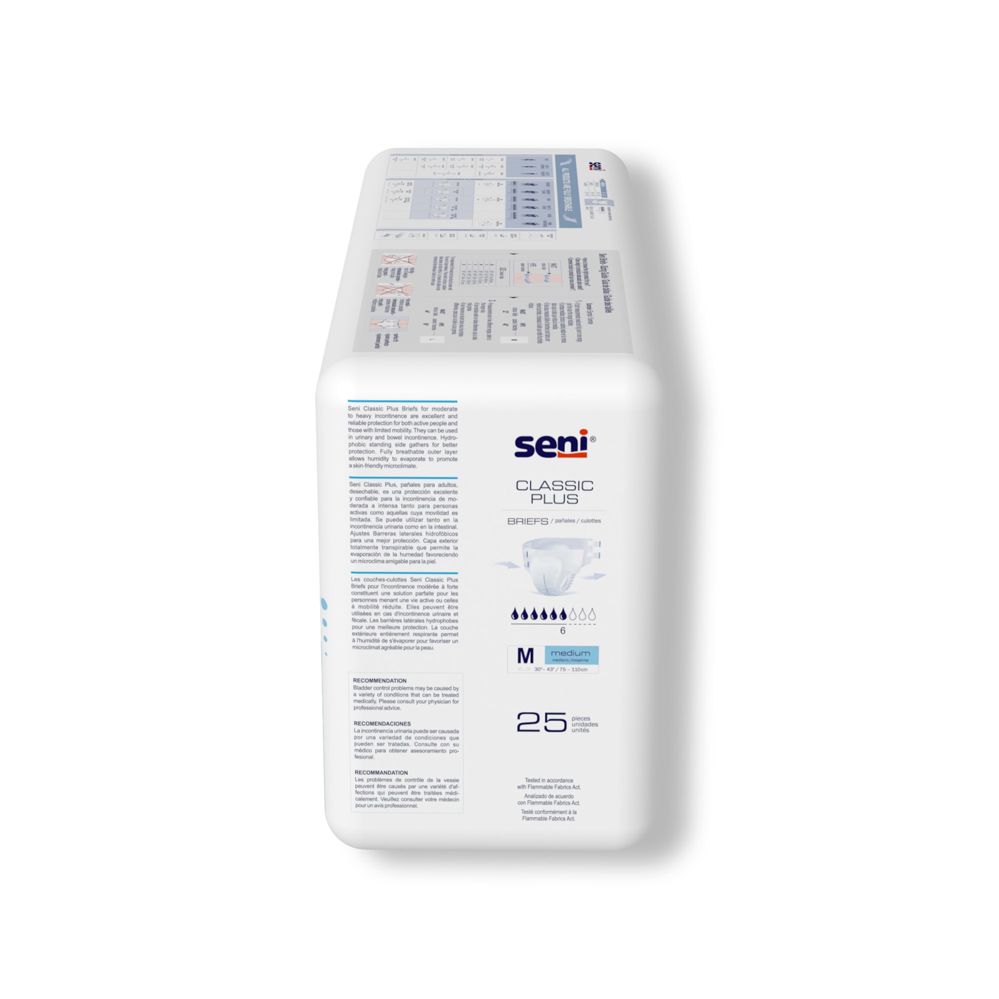 Seni® Classic Plus Moderate to Heavy Absorbency Incontinence Brief, Medium - Image 6