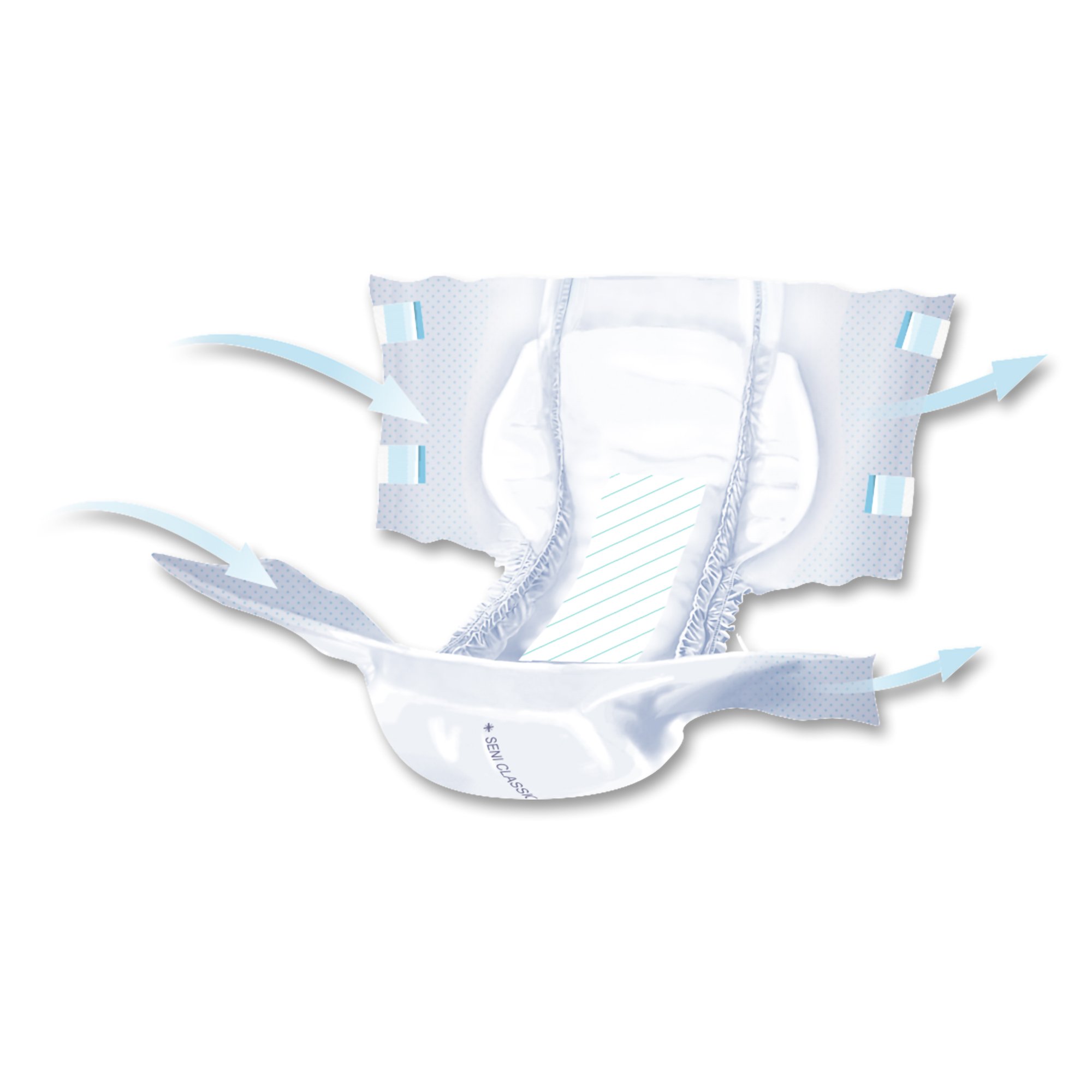 Seni® Classic Plus Moderate to Heavy Absorbency Incontinence Brief, Medium - Image 9